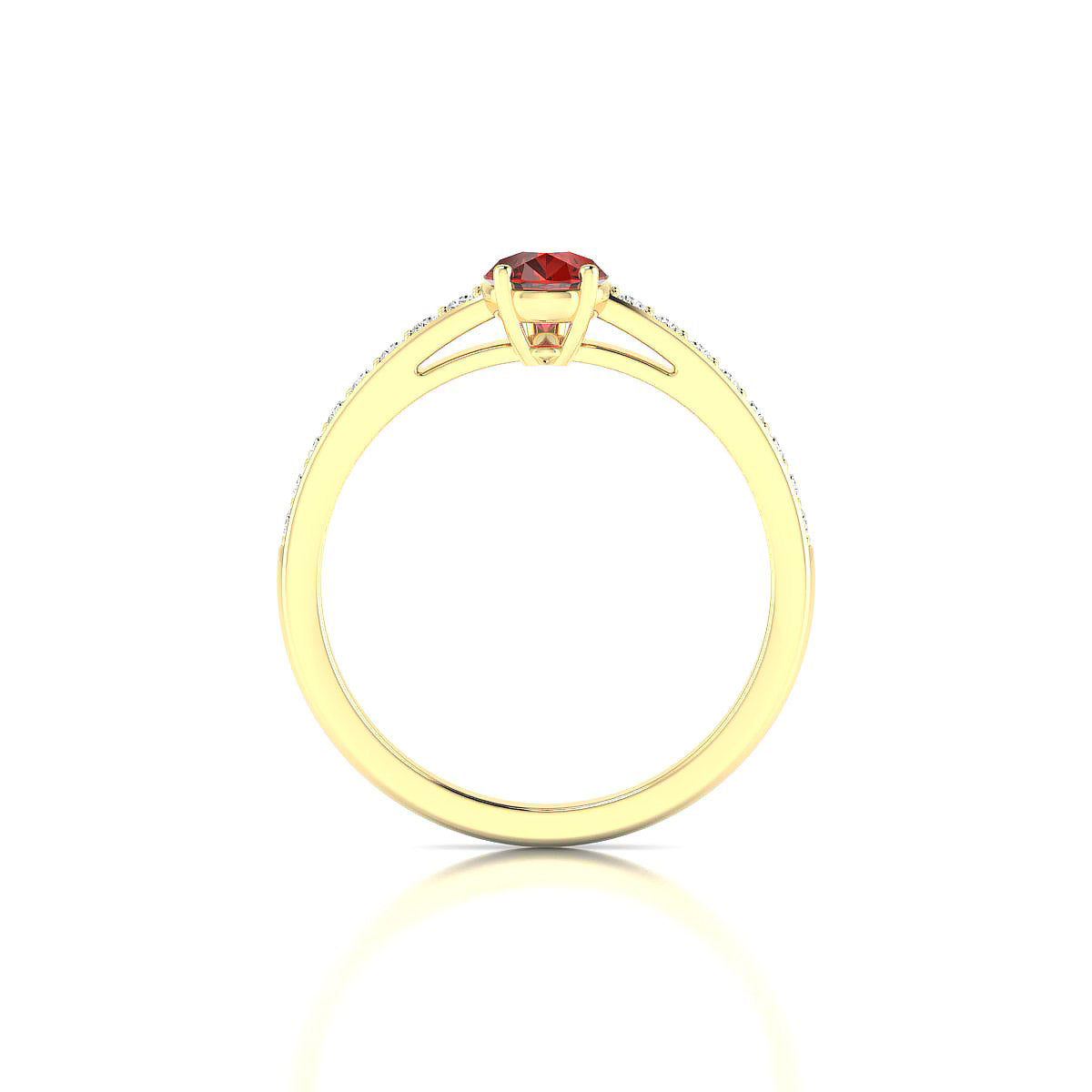 Promise | 18k Yellow Gold 8 x 6 mm Pear Garnet Ring