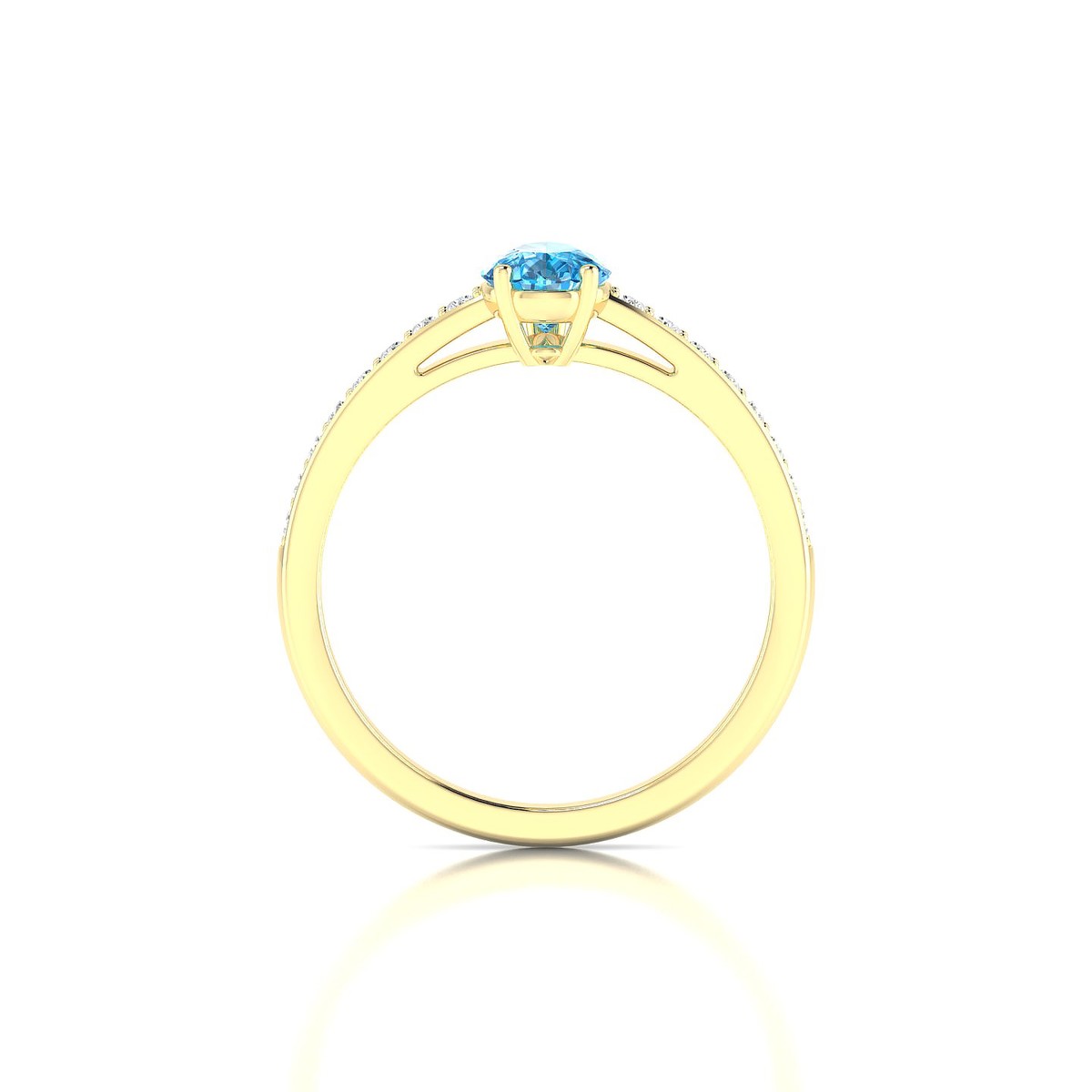 Promise | 18k Yellow Gold 8 x 6 mm Pear Topaz Ring