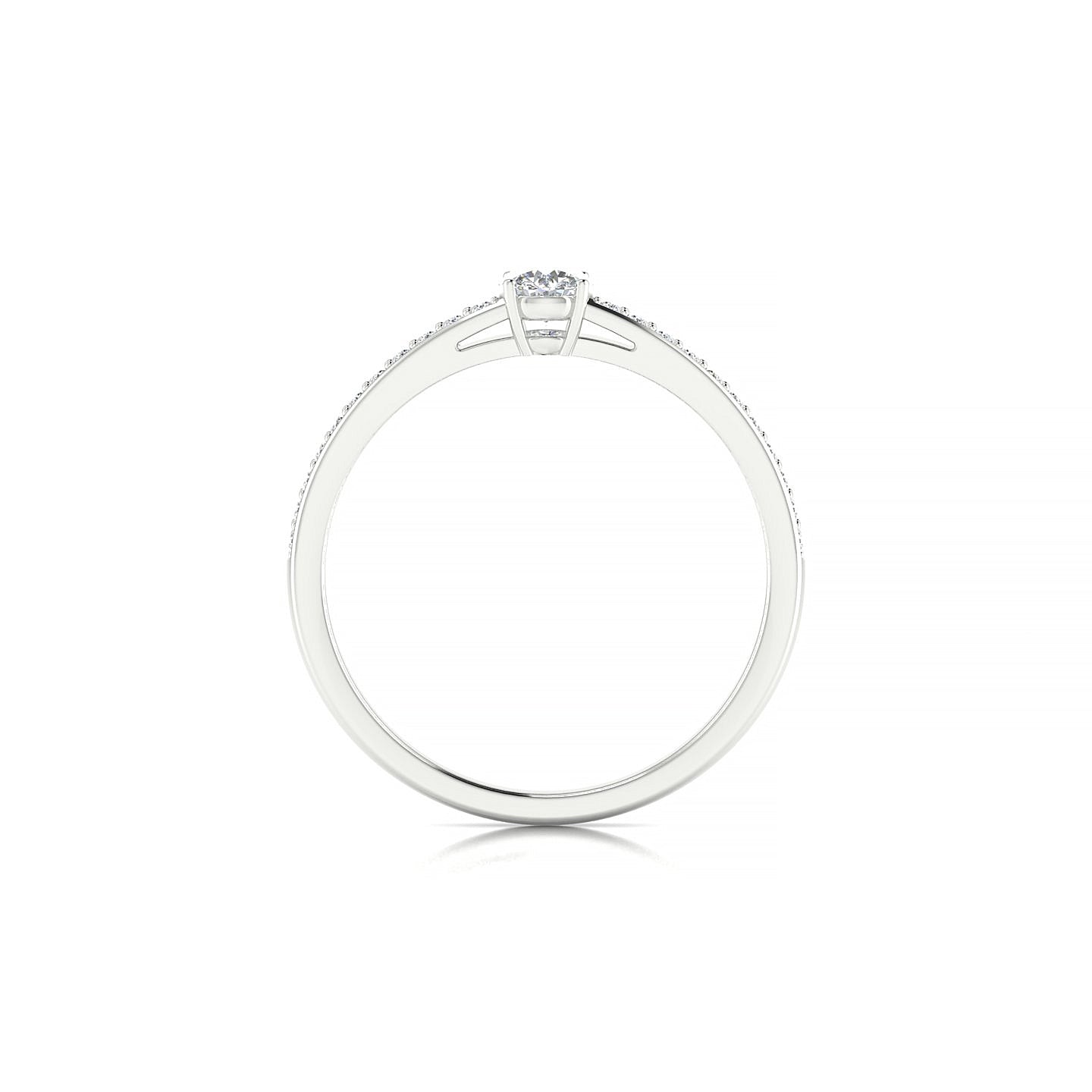 Promise | 18k White Gold 3.7 mm Round Diamond Ring