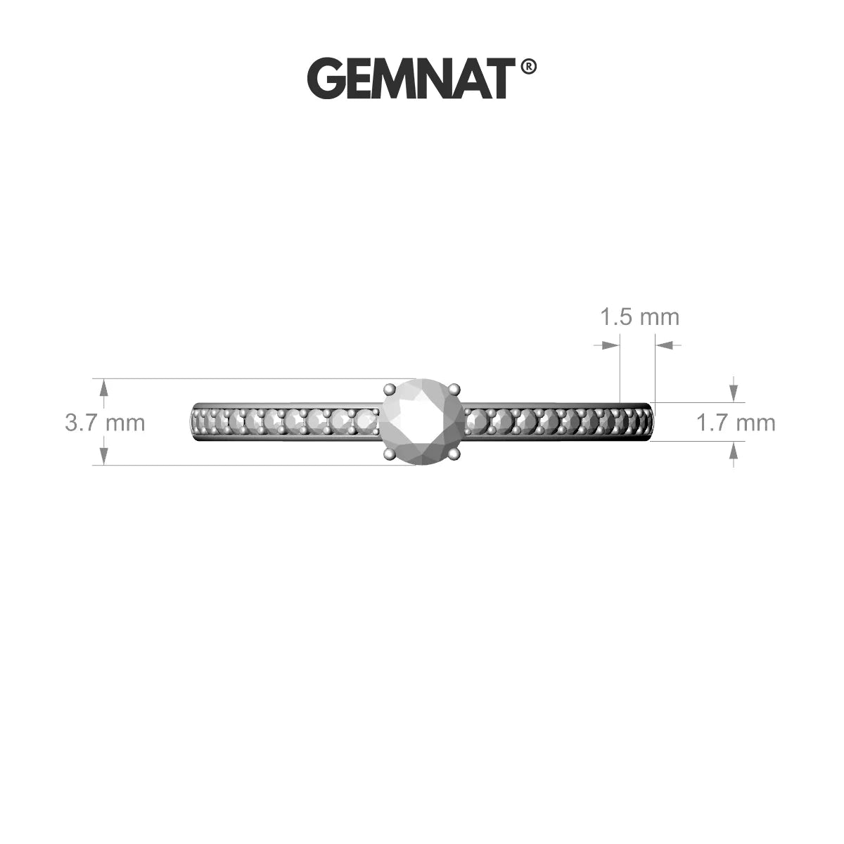 Promise | 18k Rose Gold 3.7 mm Round Diamond Ring