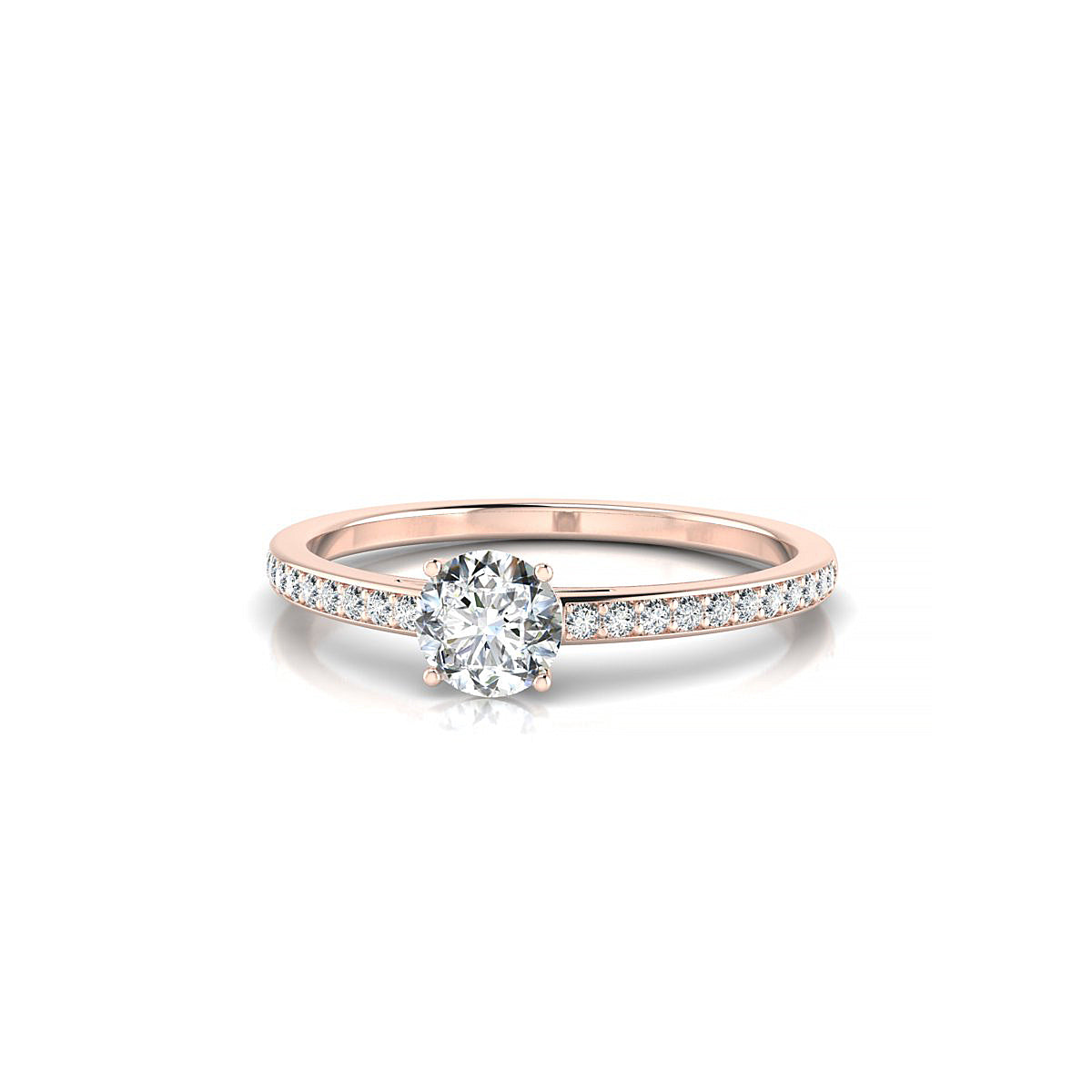 Promise | 18k Rose Gold 4.2 mm Round Diamond Ring