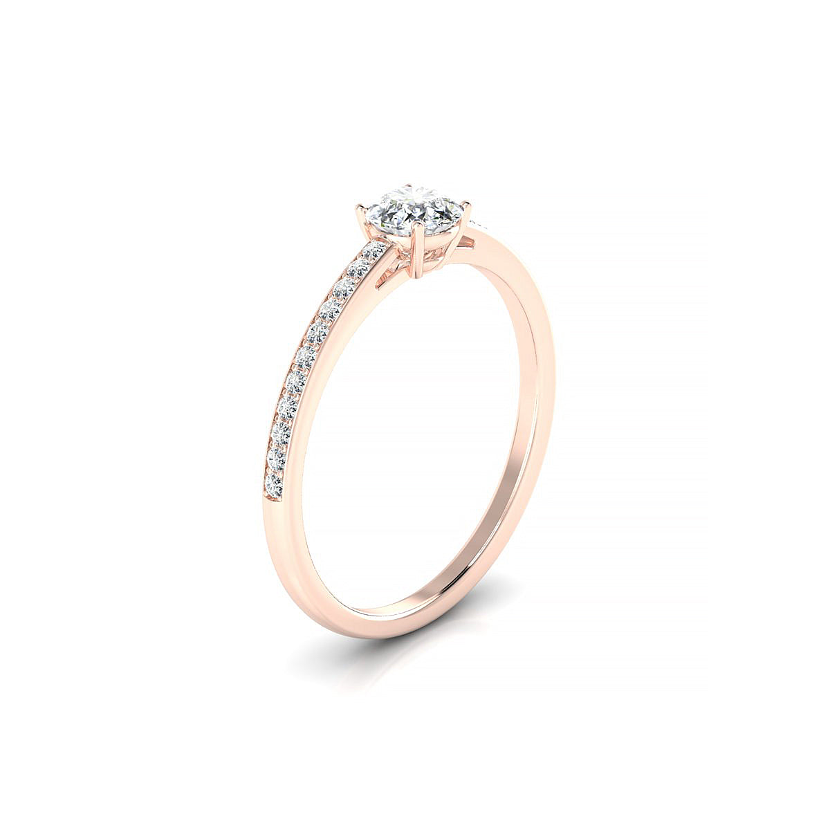 Promise | 18k Rose Gold 4.2 mm Round Diamond Ring