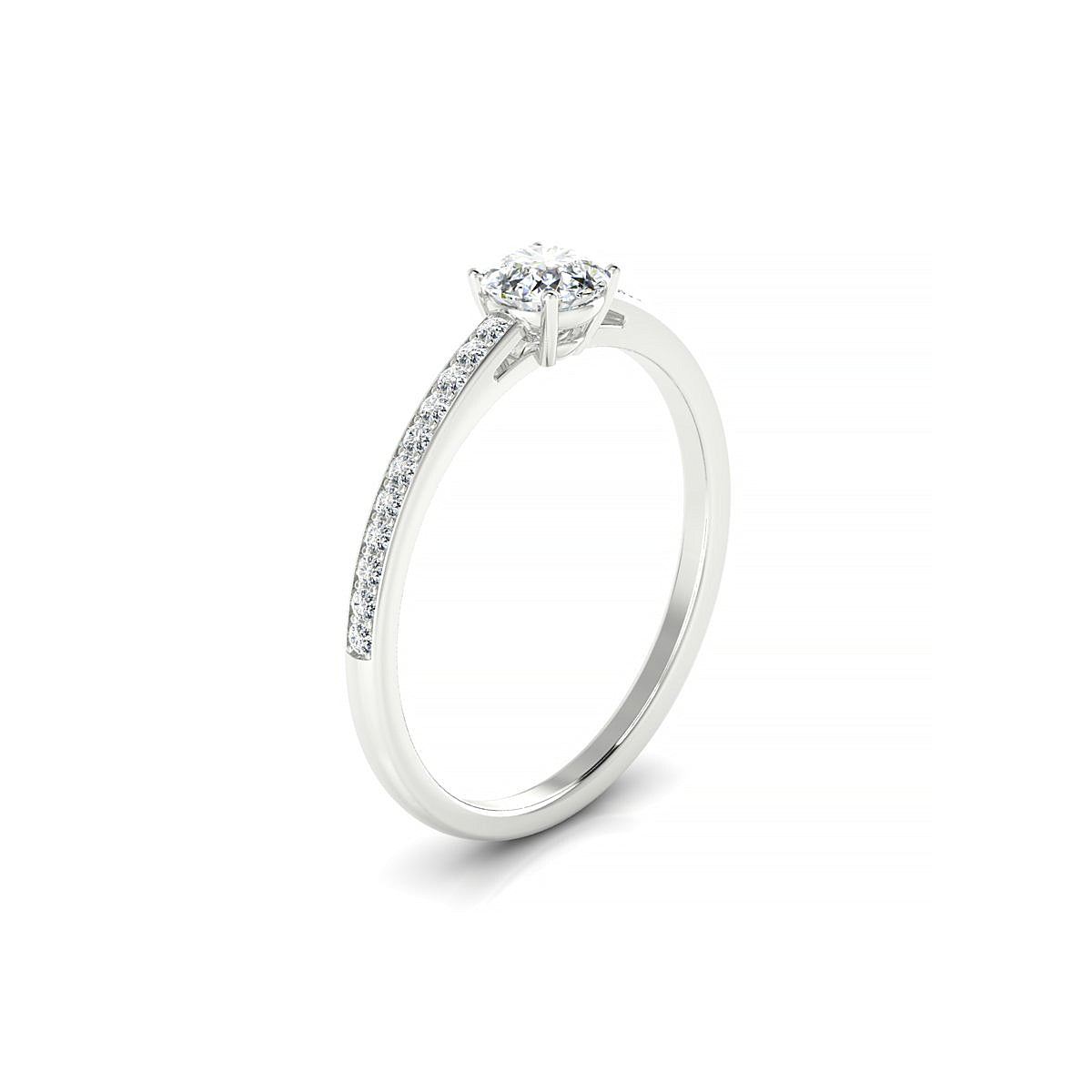 Promise | 18k White Gold 4.2 mm Round Diamond Ring