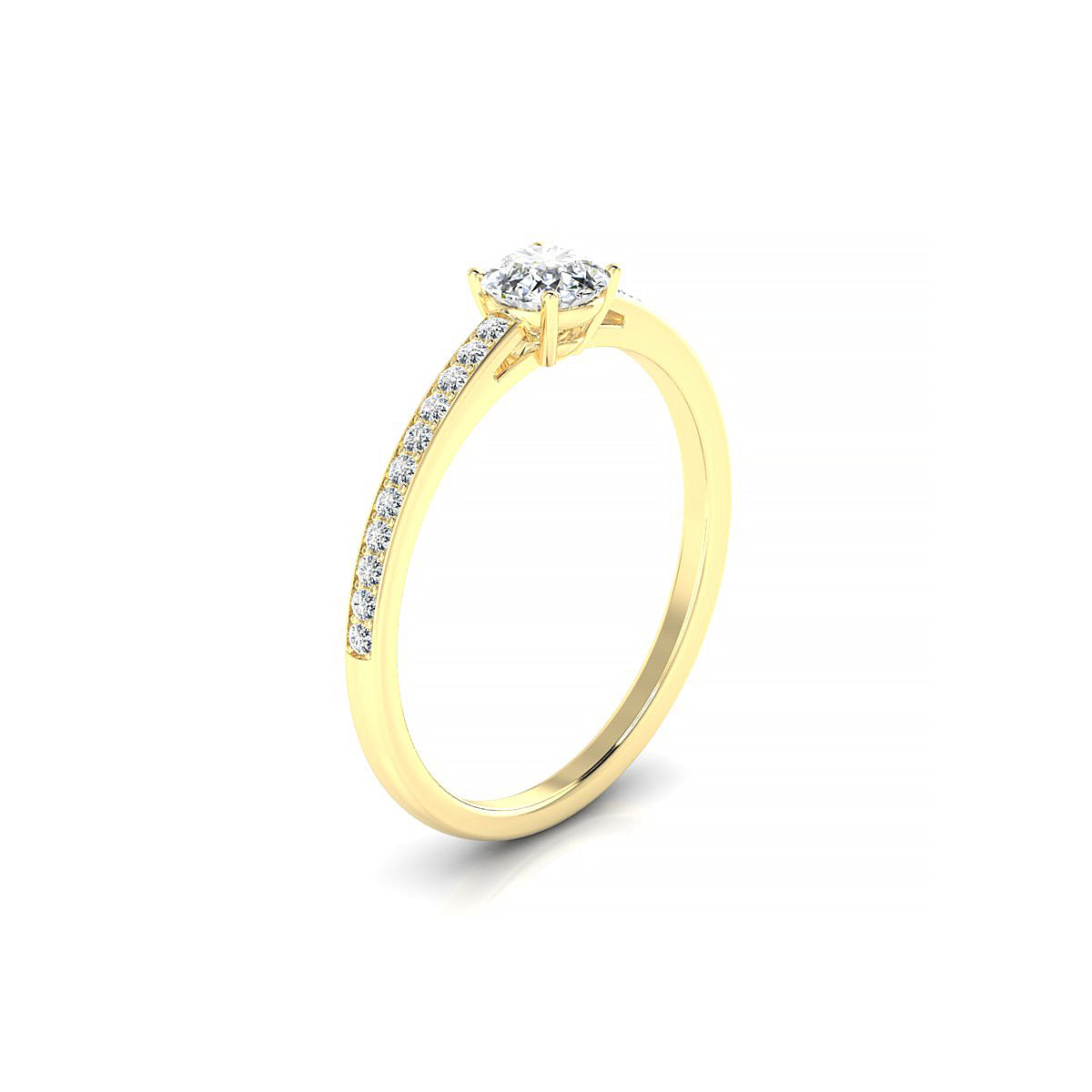 Promise | 18k Yellow Gold 4.2 mm Round Diamond Ring