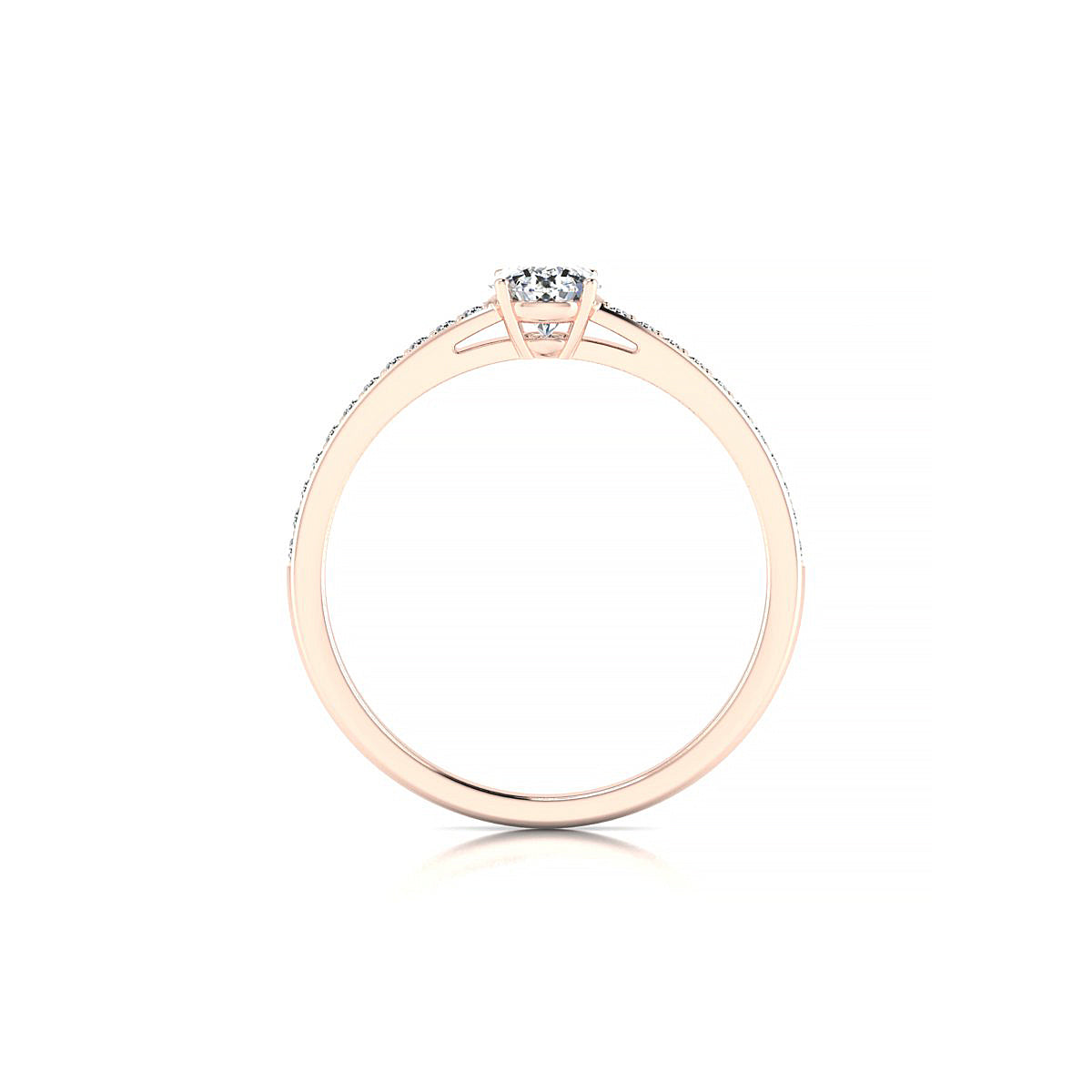Promise | 18k Rose Gold 4.2 mm Round Diamond Ring