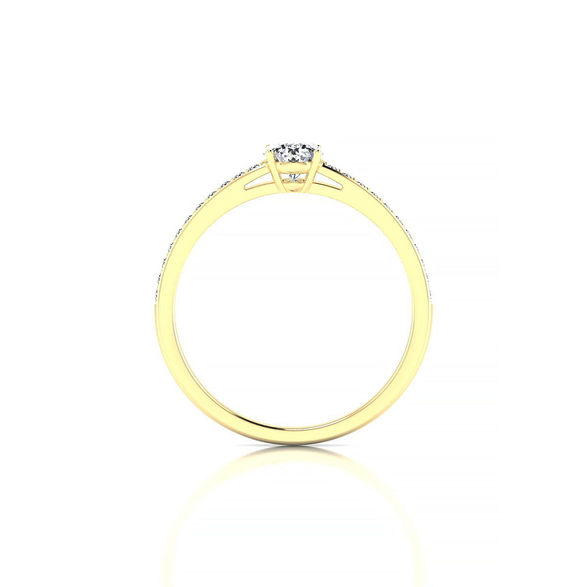 Promise | 18k Yellow Gold 4.2 mm Round Diamond Ring