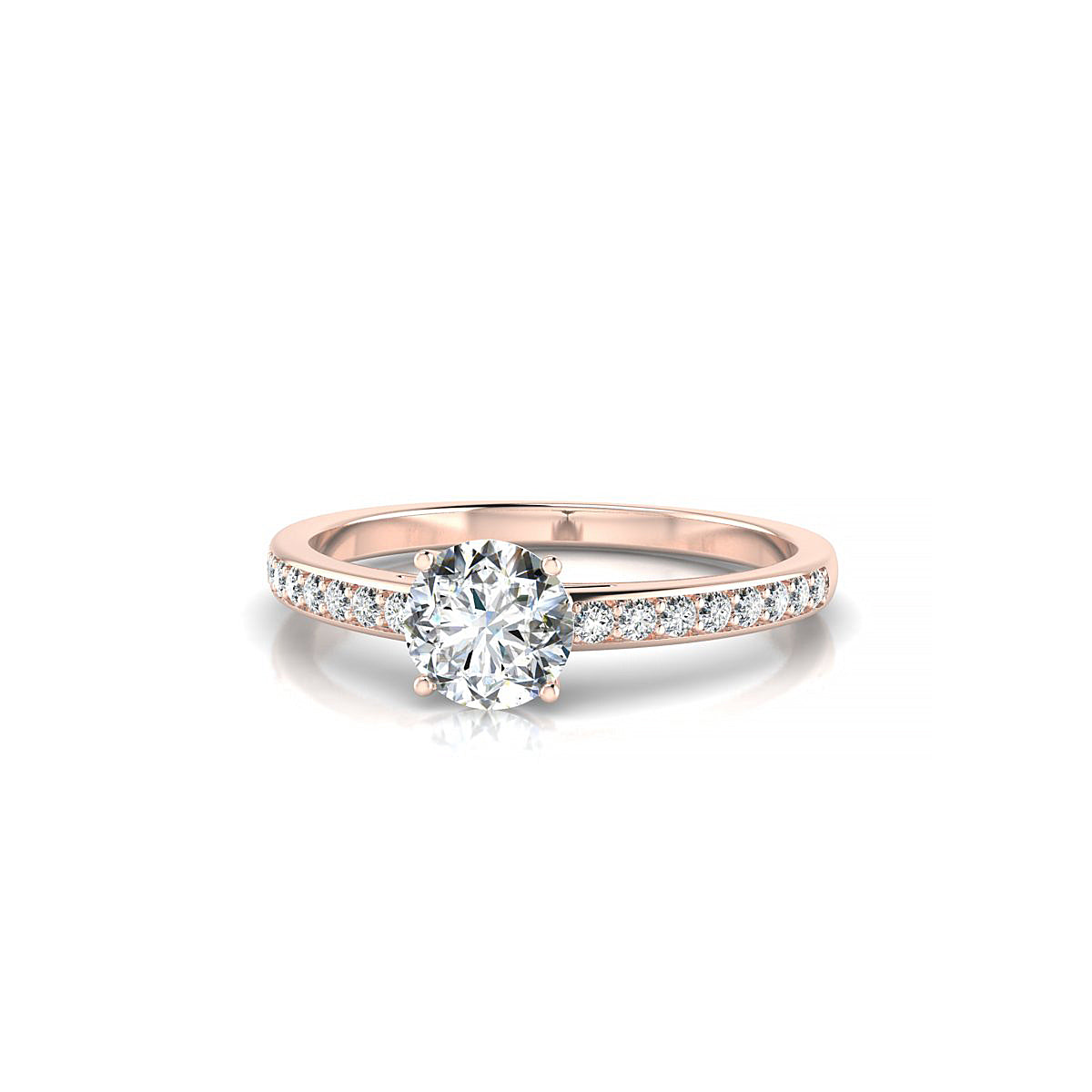 Promise | 18k Rose Gold 5.2 mm Round Diamond Ring