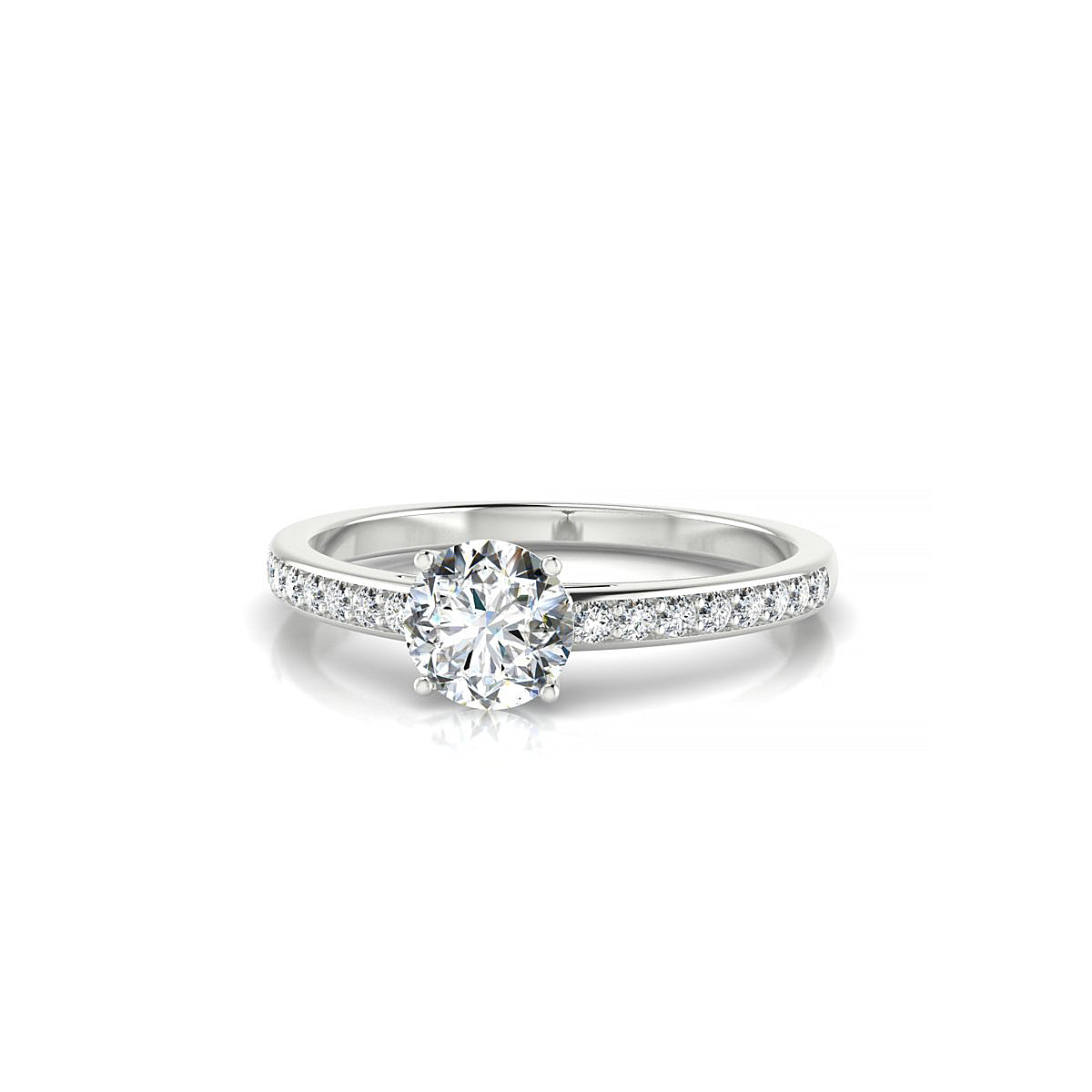 Promise | 18k White Gold 5.2 mm Round Diamond Ring