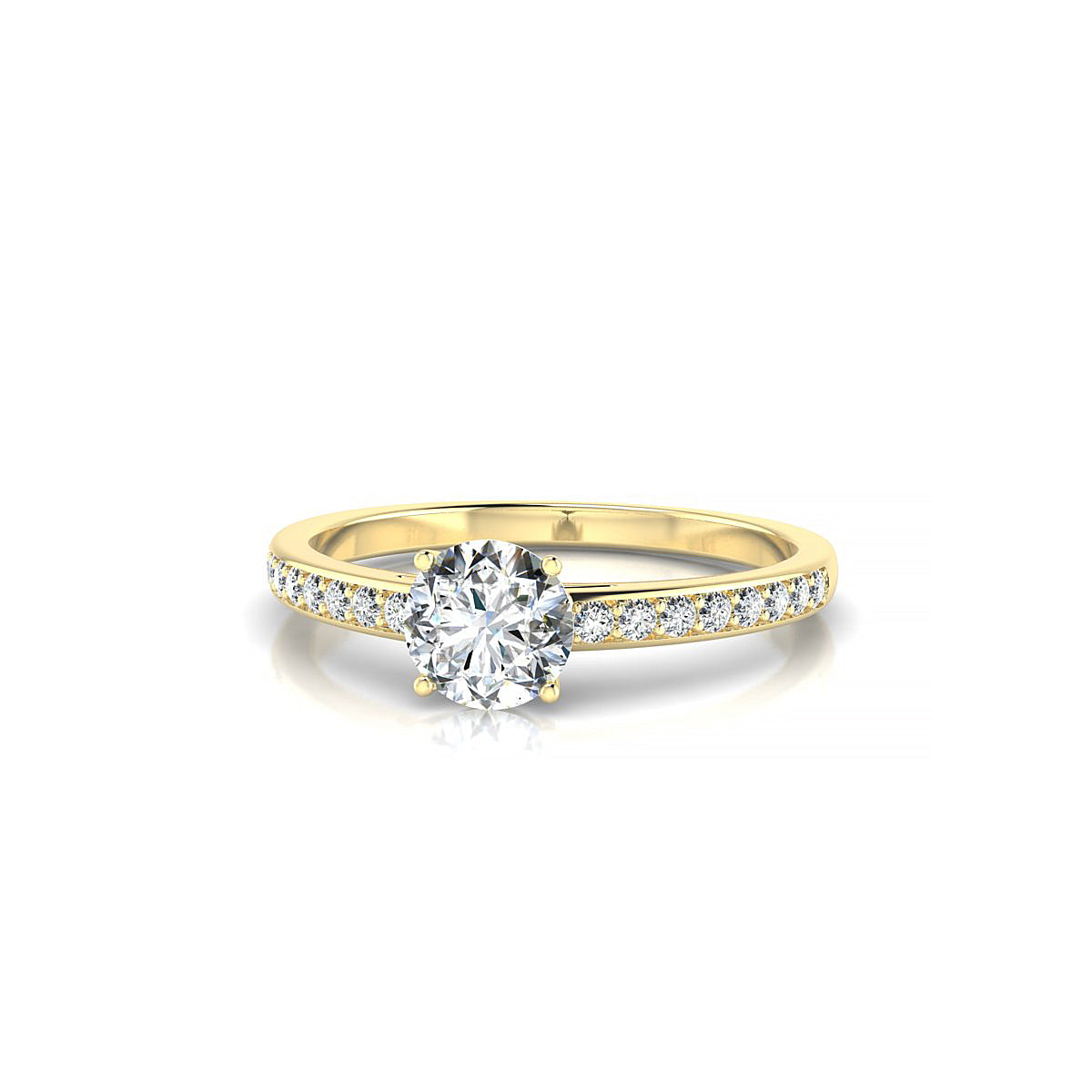 Promise | 18k Yellow Gold 5.2 mm Round Diamond Ring