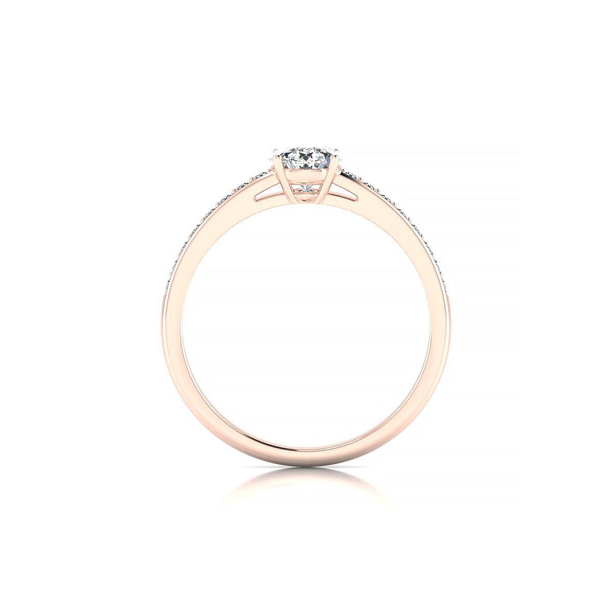 Promise | 18k Rose Gold 5.2 mm Round Diamond Ring
