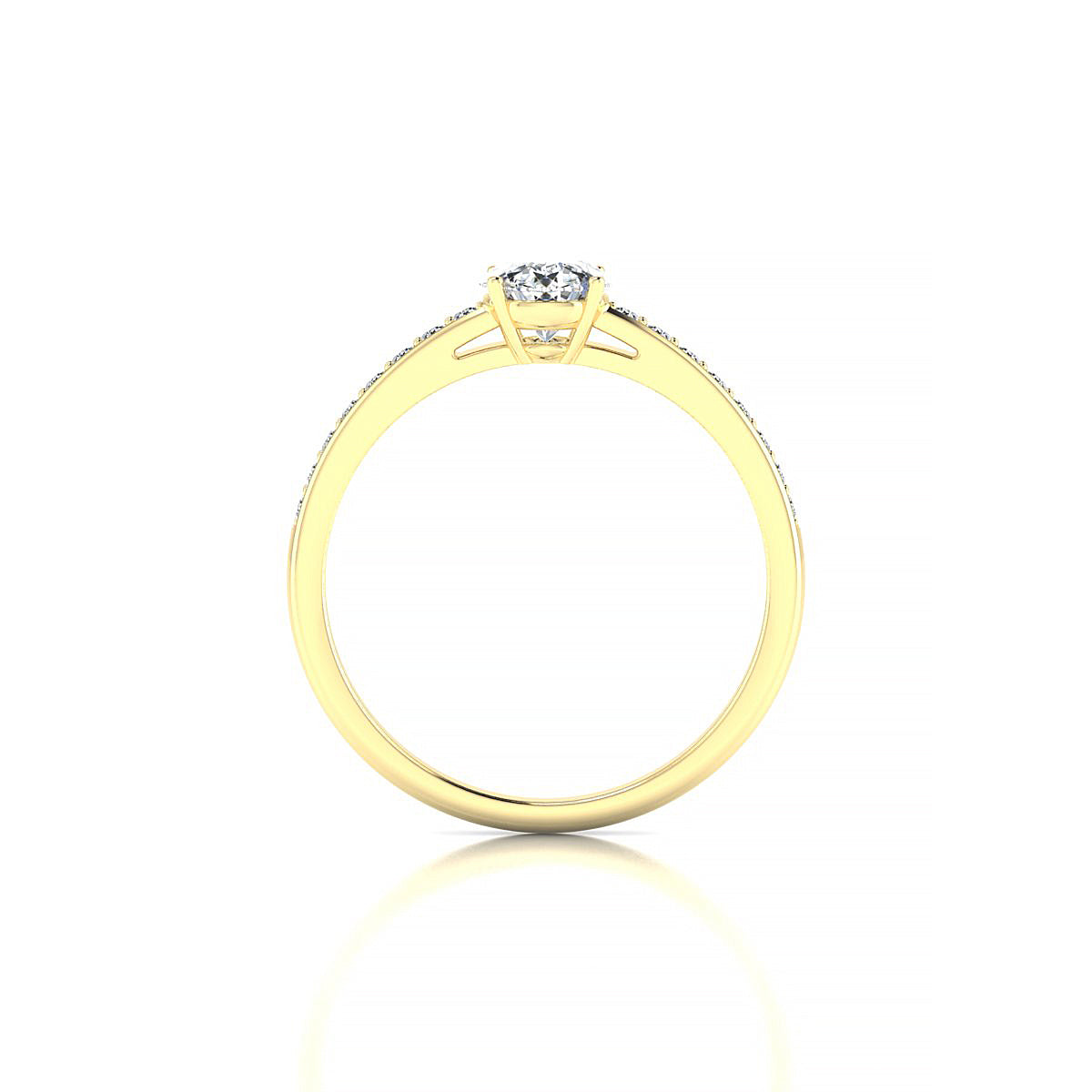 Promise | 18k Yellow Gold 5.2 mm Round Diamond Ring