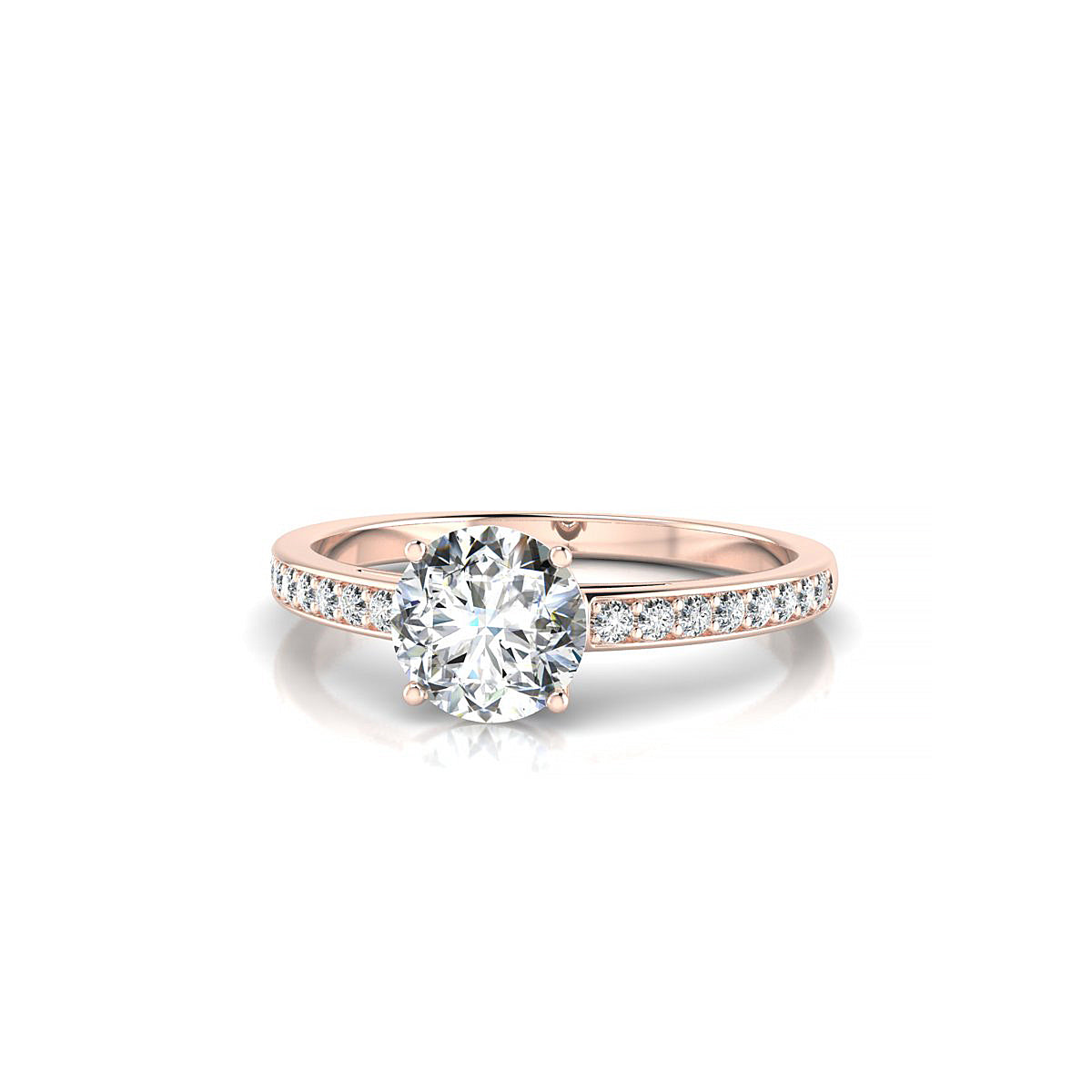 Promise | 18k Rose Gold 5.7 mm Round Diamond Ring