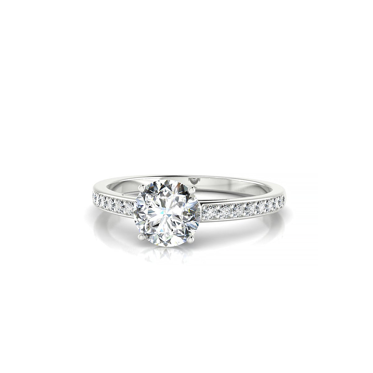 Promise | 18k White Gold 5.7 mm Round Diamond Ring