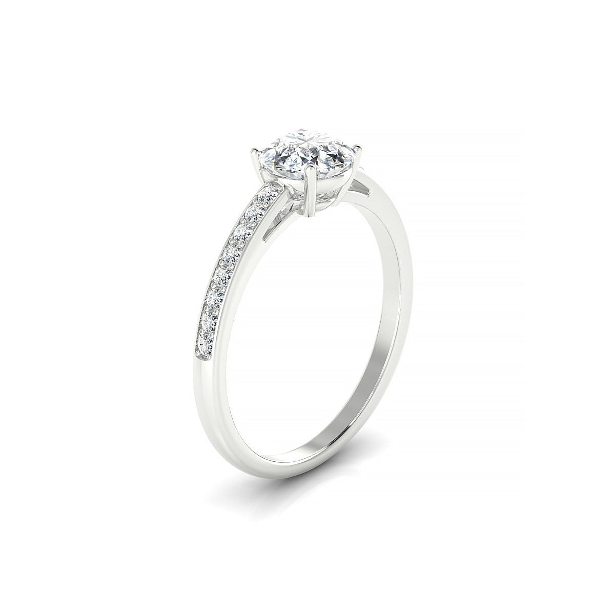 Promise | 18k White Gold 5.7 mm Round Diamond Ring