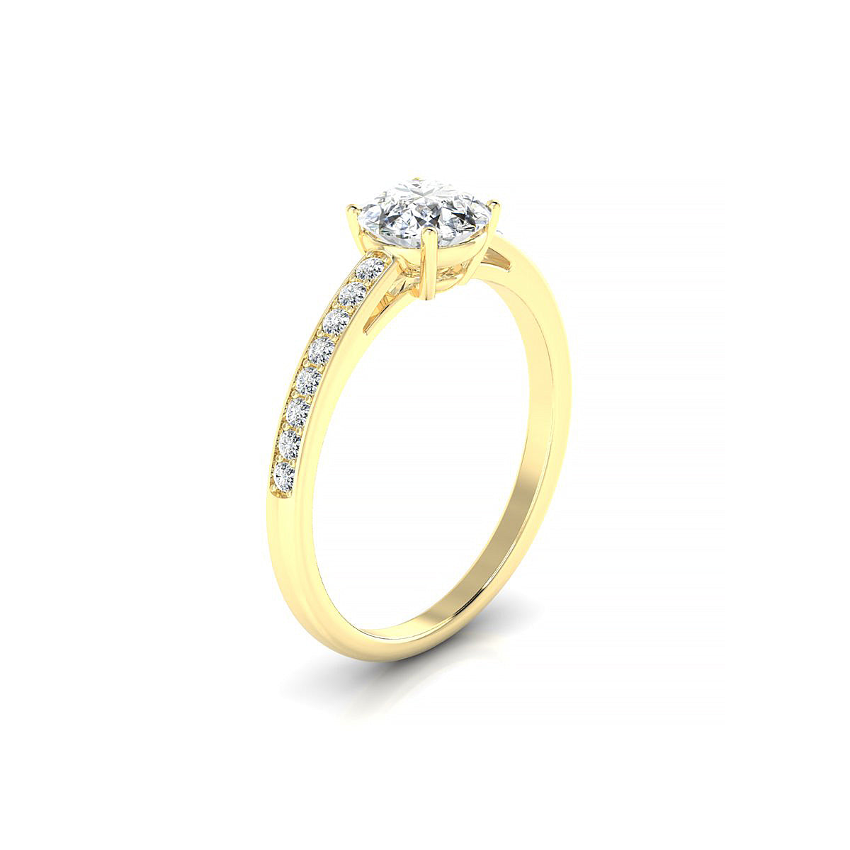 Promise | 18k Yellow Gold 5.7 mm Round Diamond Ring