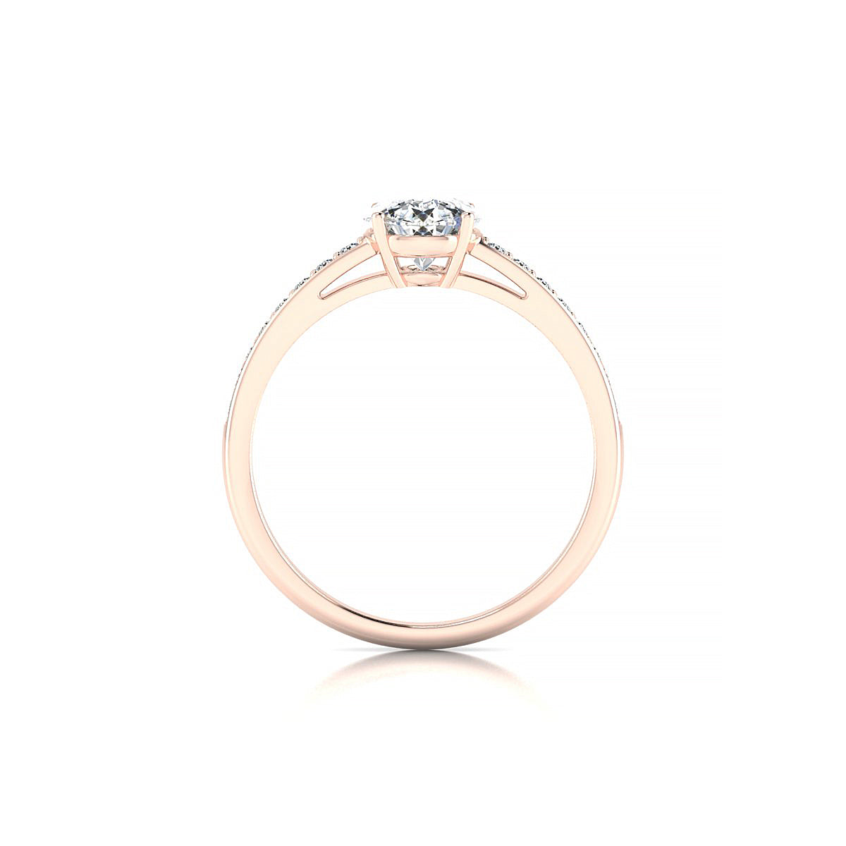 Promise | 18k Rose Gold 5.7 mm Round Diamond Ring