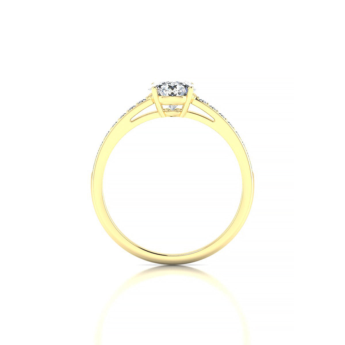 Promise | 18k Yellow Gold 5.7 mm Round Diamond Ring