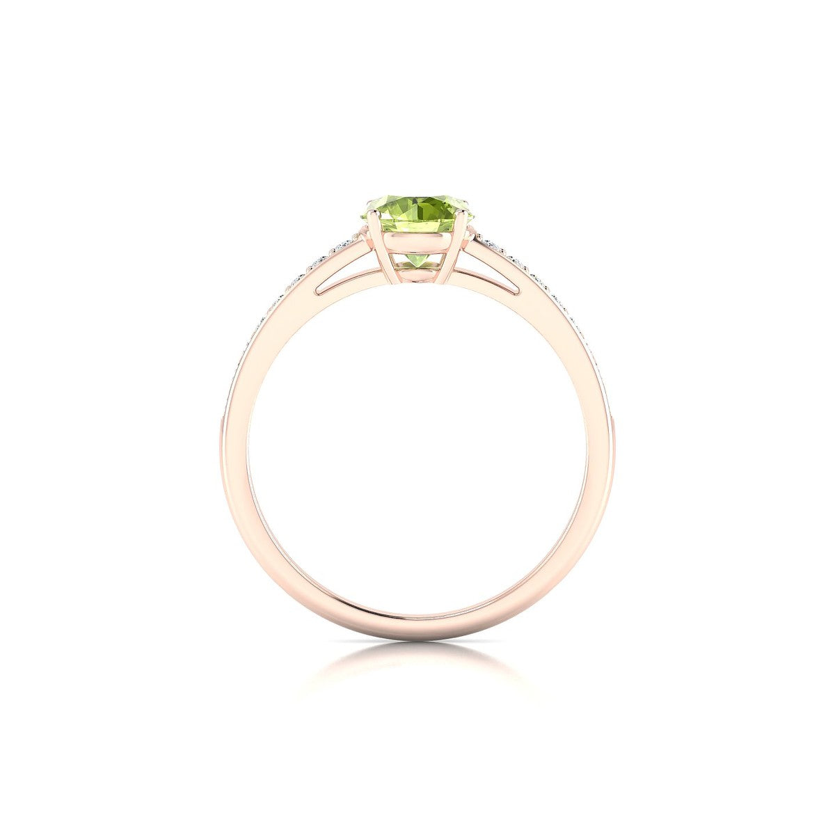 Promise | 18k Rose Gold 6 mm Round Peridot Ring