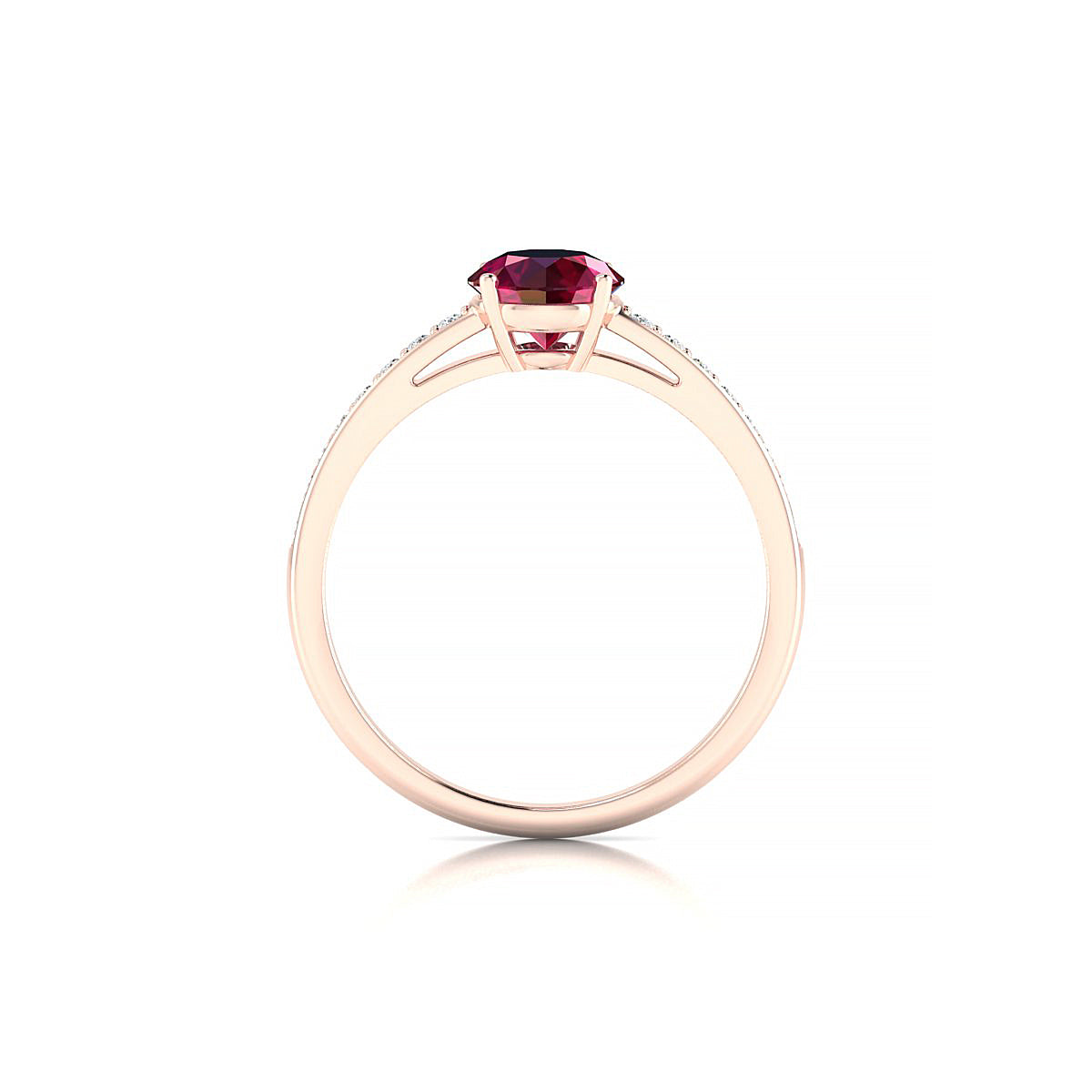 Promise | 18k Rose Gold 6 mm Round Ruby Ring