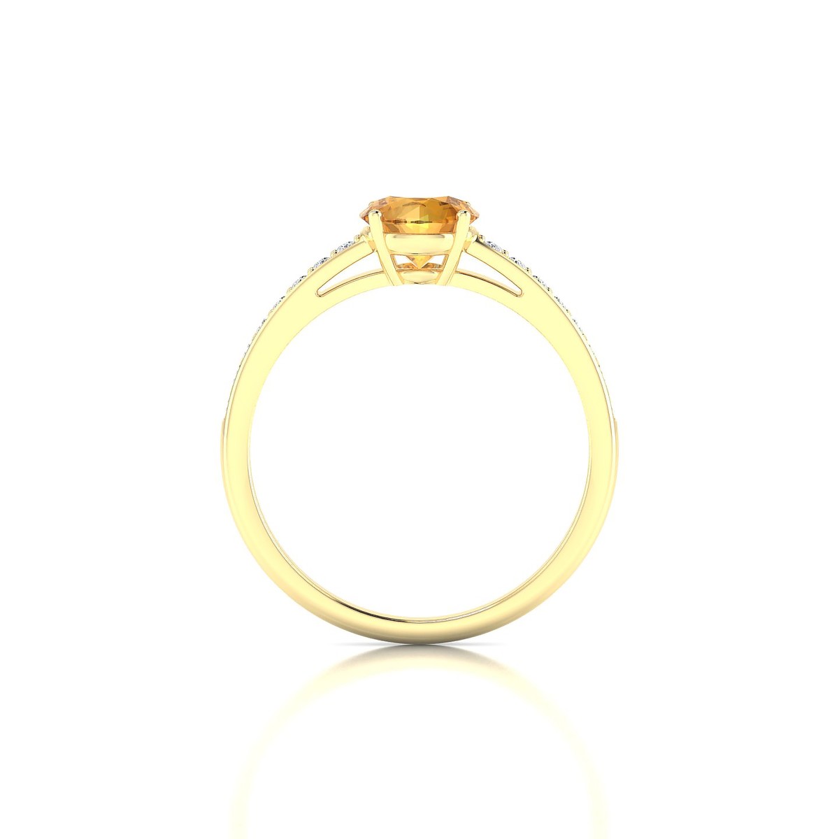 Promise | 18k Yellow Gold 6 mm Round Citrine Ring