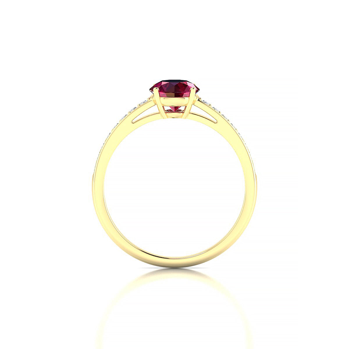 Promise | 18k Yellow Gold 6 mm Round Ruby Ring