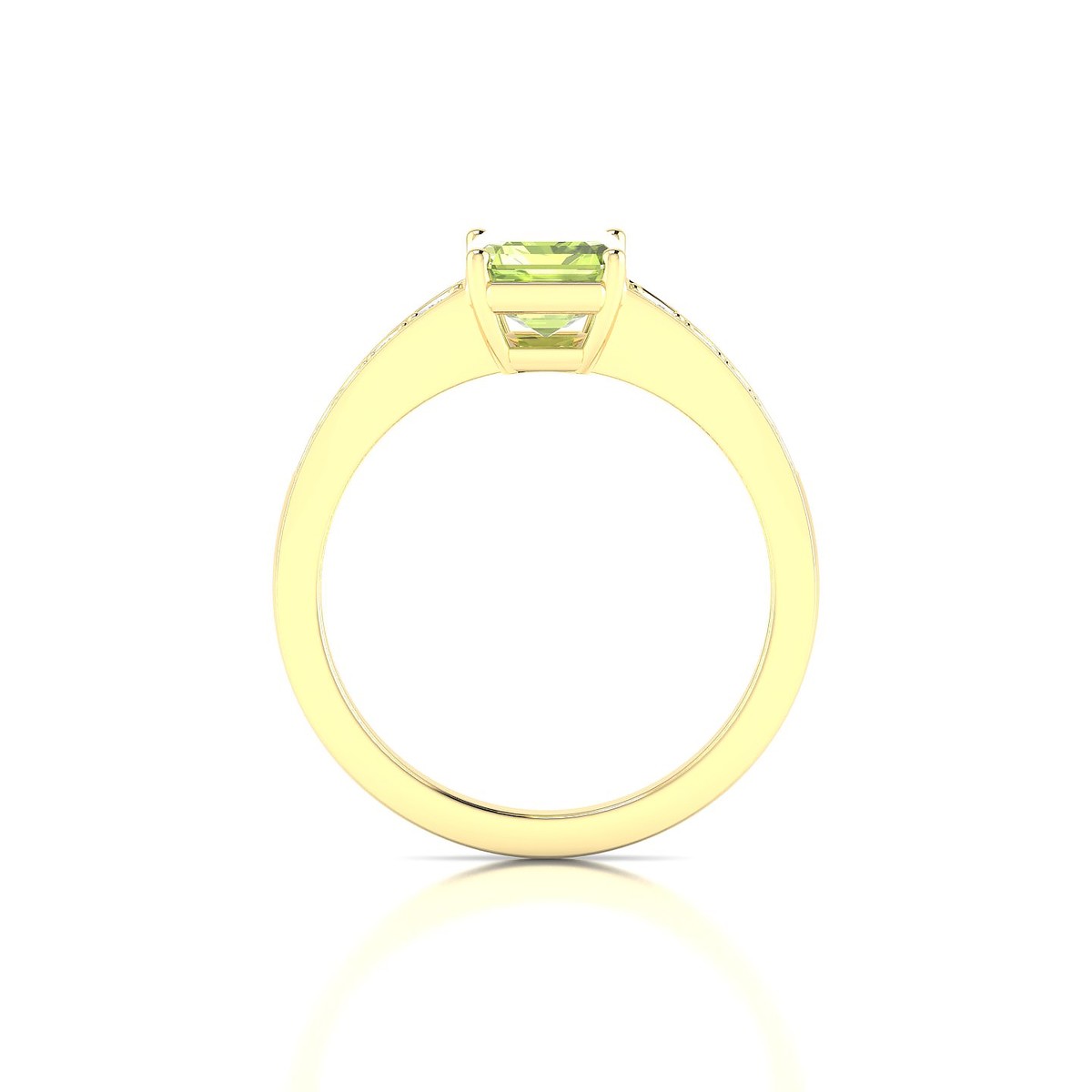 Prosperity | 18k Yellow Gold 8 x 6 mm Emerald Peridot Ring