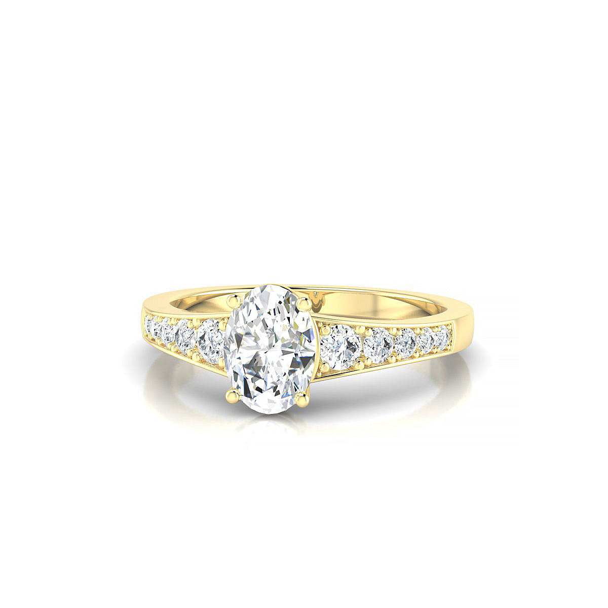 Prosperity | 18k Yellow Gold 7 x 5 mm Oval Diamond Ring