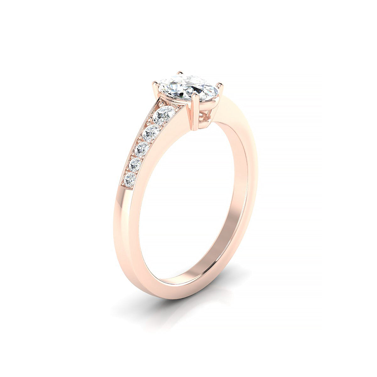 Prosperity | 18k Rose Gold 7 x 5 mm Oval Diamond Ring