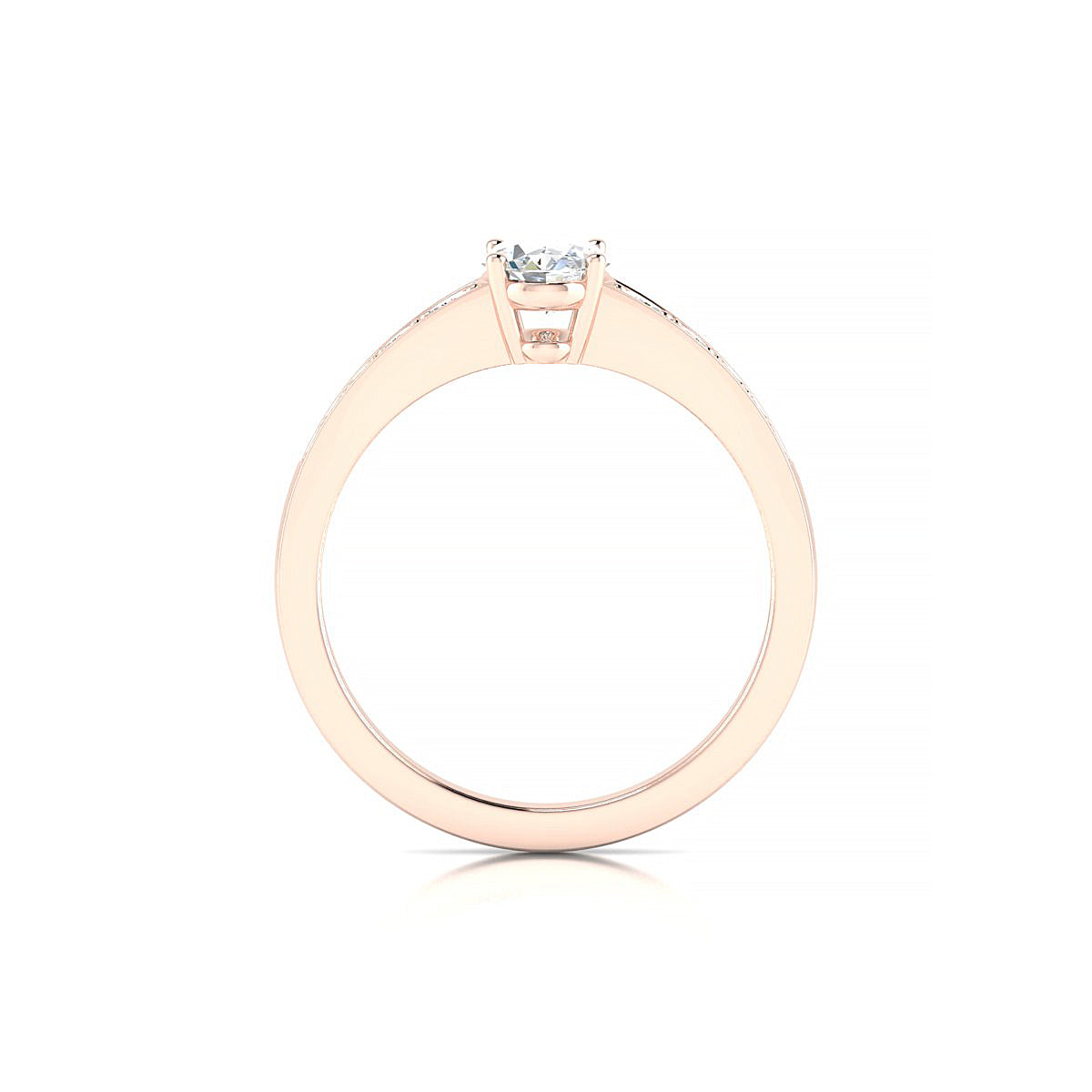 Prosperity | 18k Rose Gold 7 x 5 mm Oval Diamond Ring