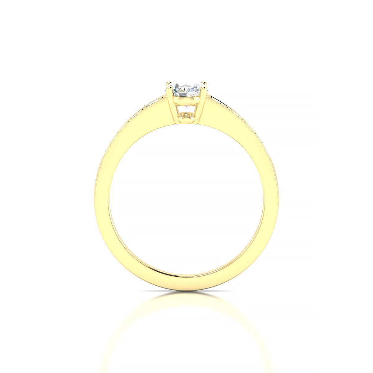 Prosperity | 18k Yellow Gold 7 x 5 mm Oval Diamond Ring