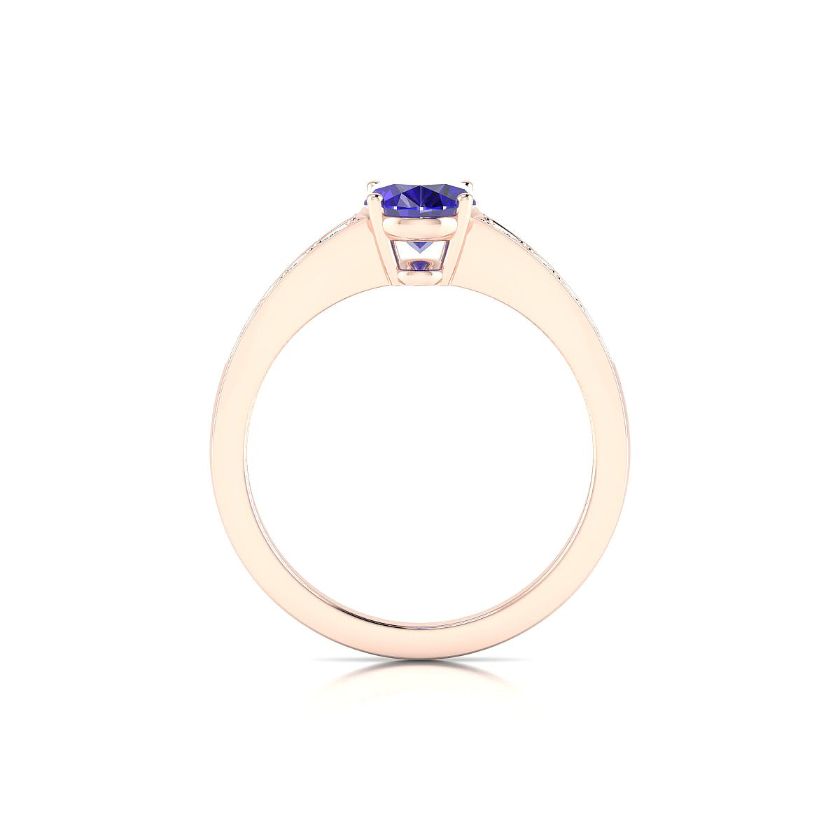 Prosperity | 18k Rose Gold 8 x 6 mm Oval Tanzanite Ring