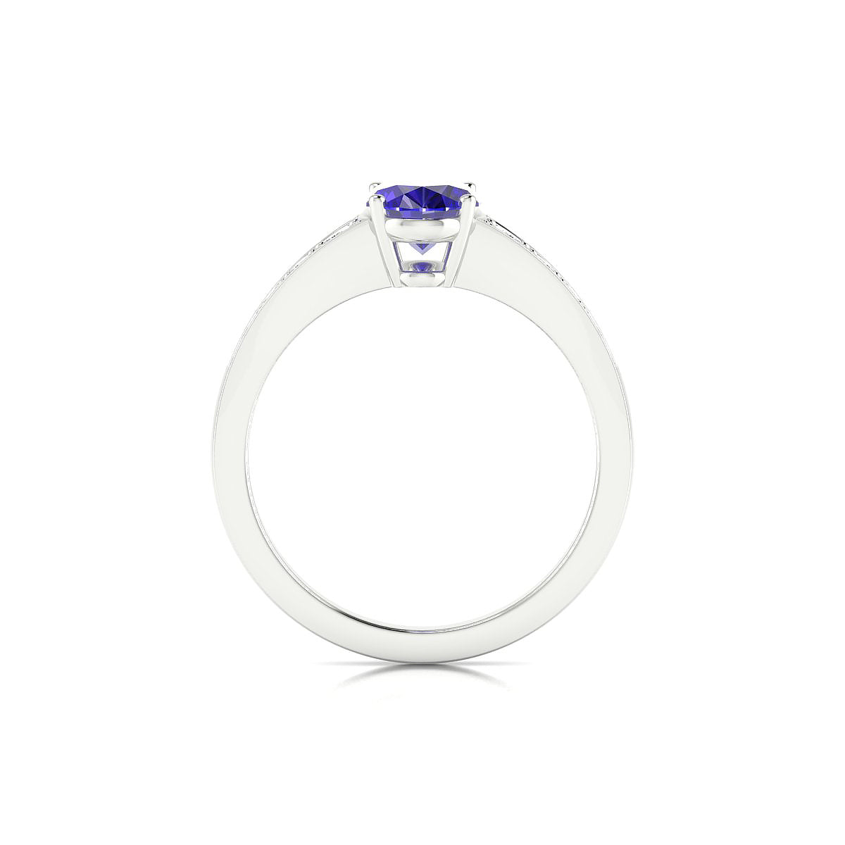 Prosperity | 18k White Gold 8 x 6 mm Oval Tanzanite Ring