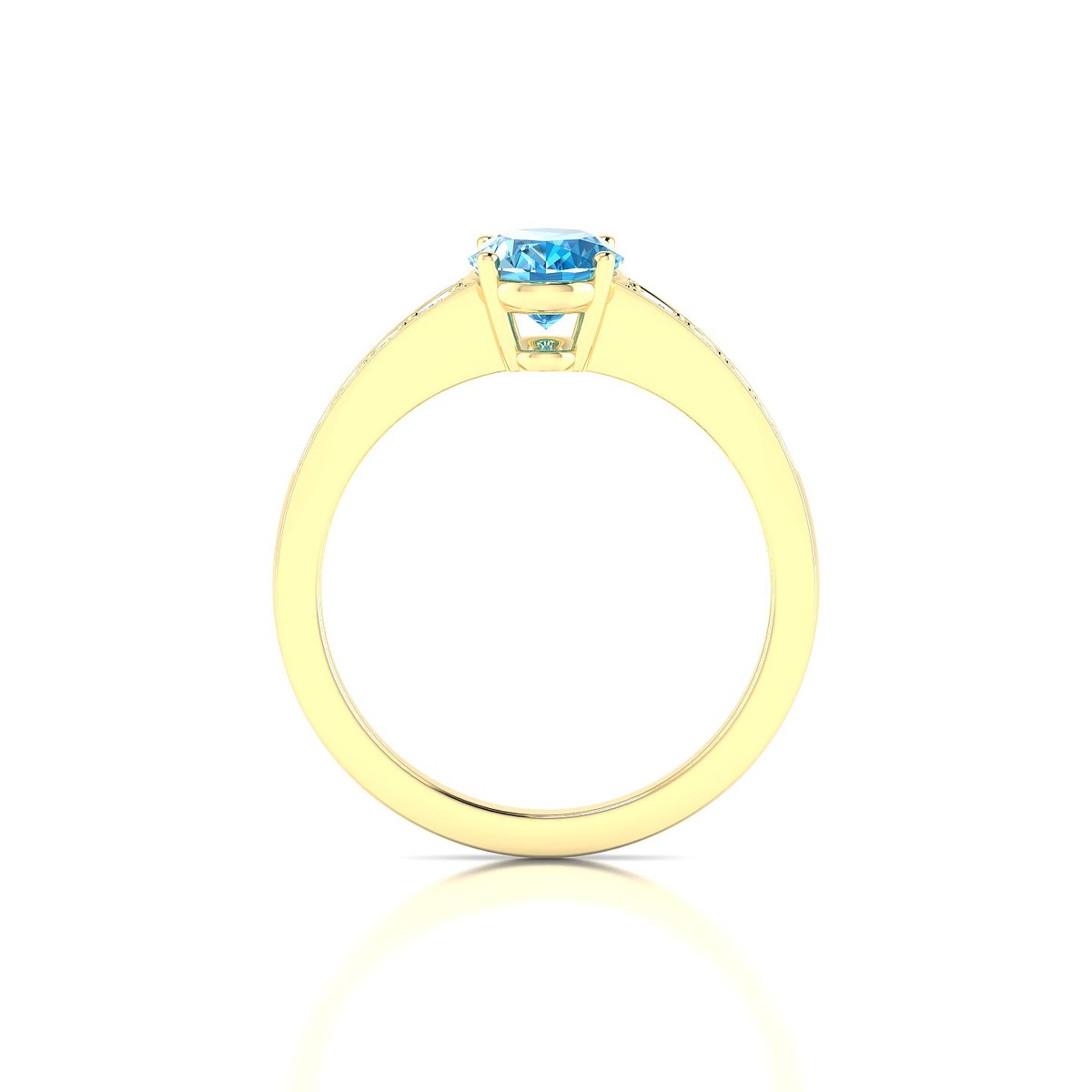 Prosperity | 18k Yellow Gold 8 x 6 mm Oval Topaz Ring