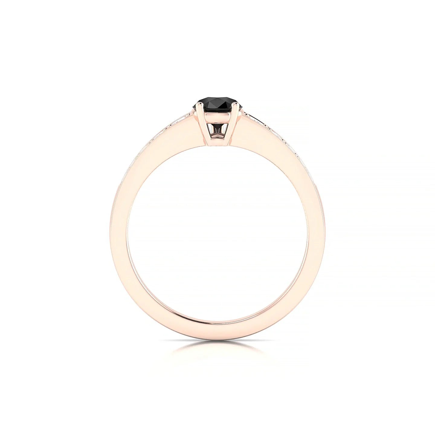 Prosperity | 18k Rose Gold 7 x 5 mm Pear Black Diamond Ring