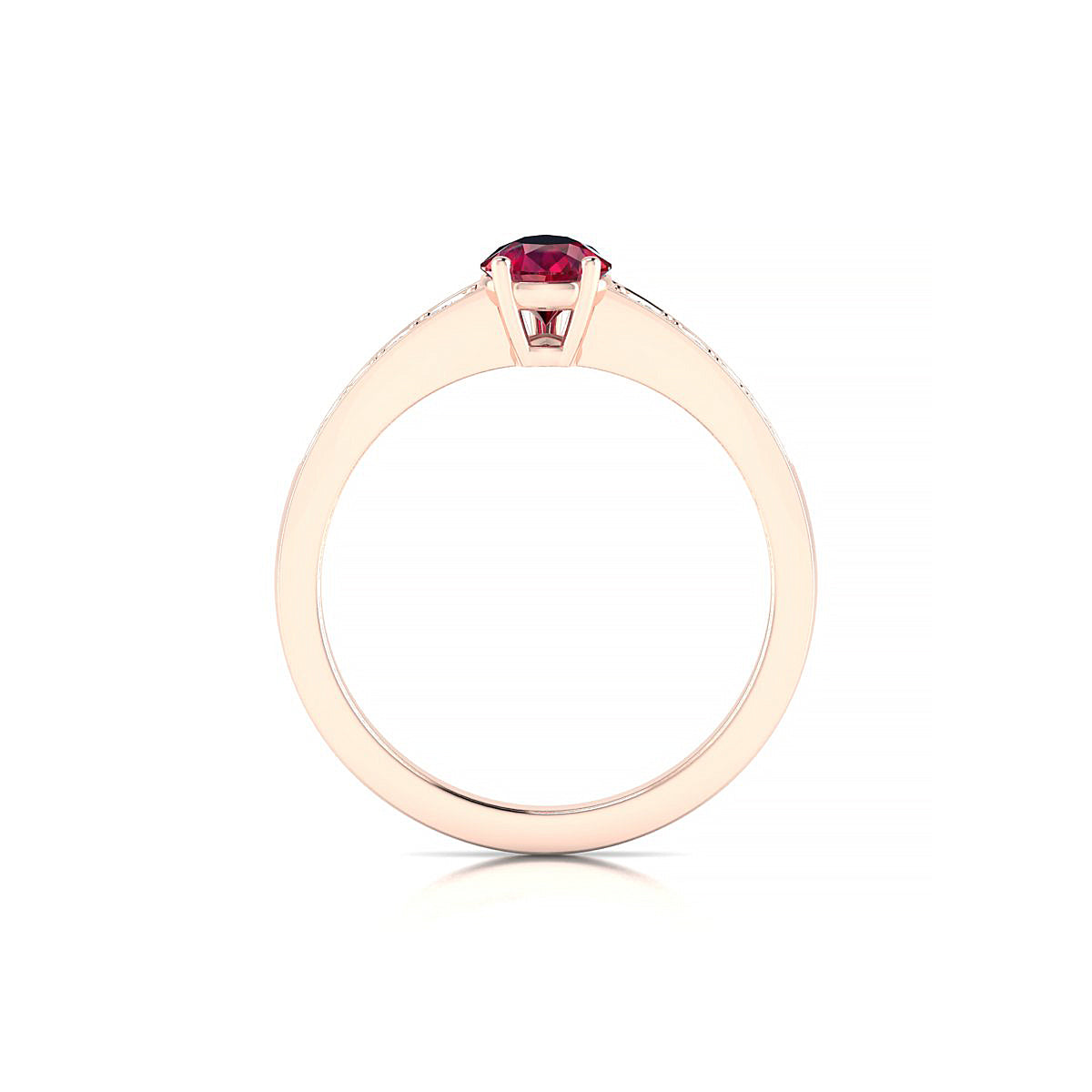 Prosperity | 18k Rose Gold 7 x 5 mm Pear Ruby Ring