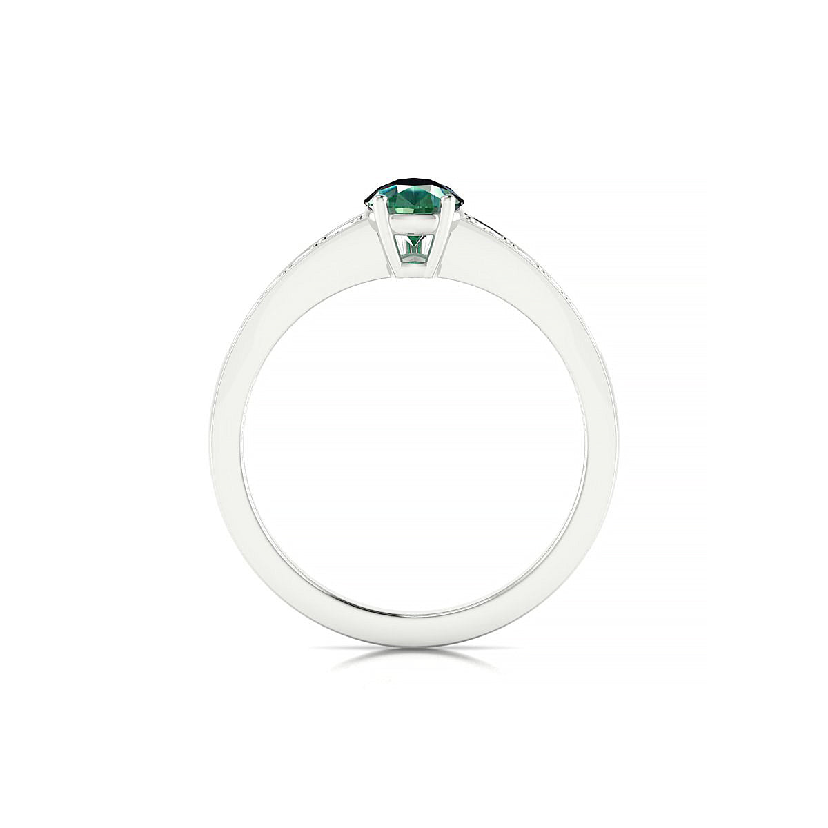 Prosperity | 18k White Gold 7 x 5 mm Pear Emerald Ring