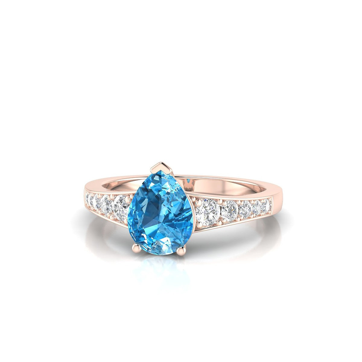 Prosperity | 18k Rose Gold 8 x 6 mm Pear Topaz Ring