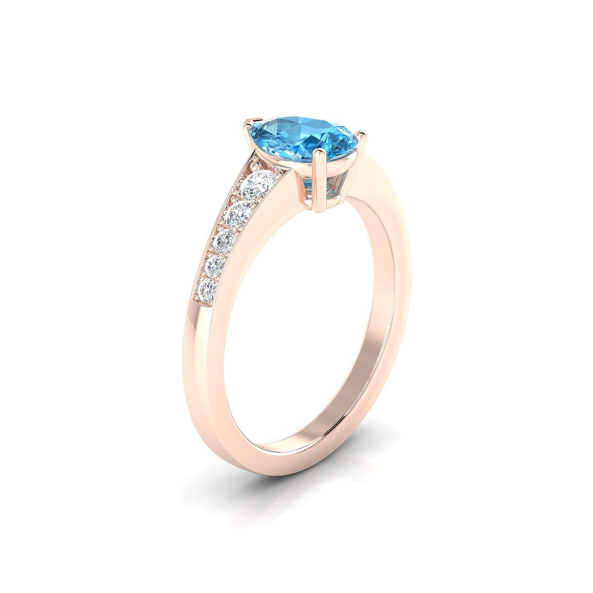 Prosperity | 18k Rose Gold 8 x 6 mm Pear Topaz Ring
