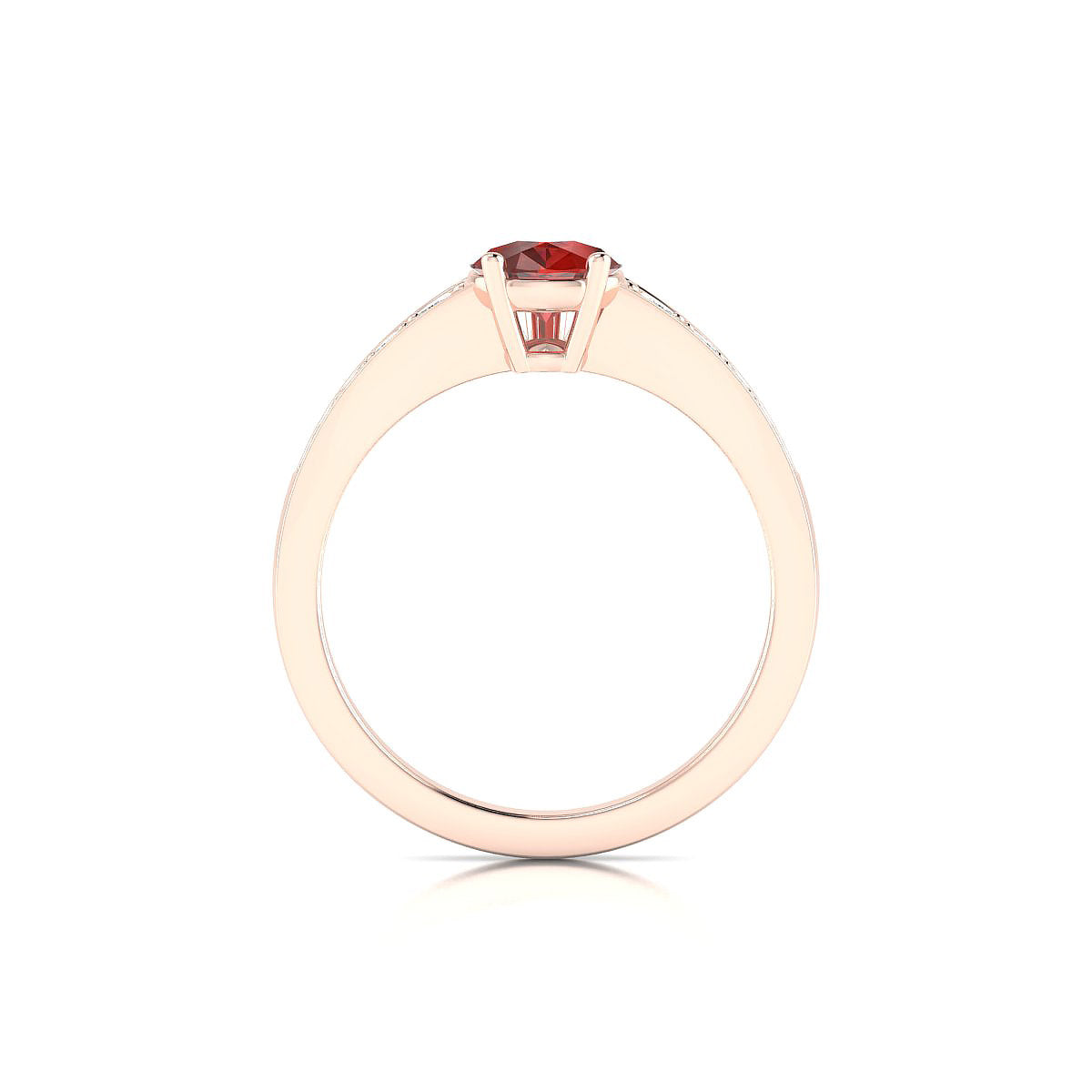 Prosperity | 18k Rose Gold 8 x 6 mm Pear Garnet Ring