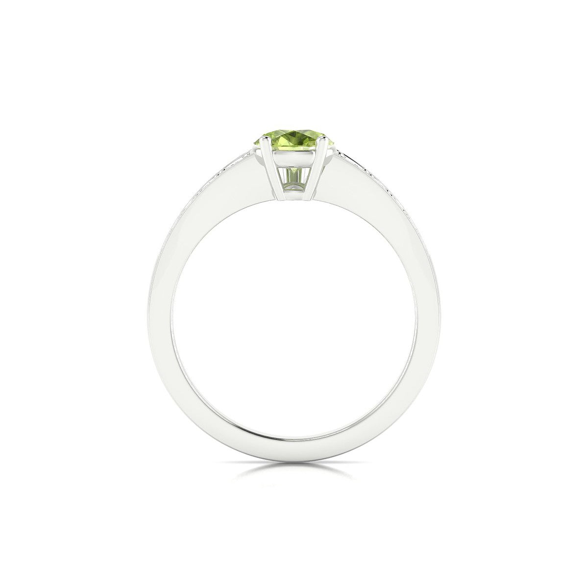 Prosperity | 18k White Gold 8 x 6 mm Pear Peridot Ring