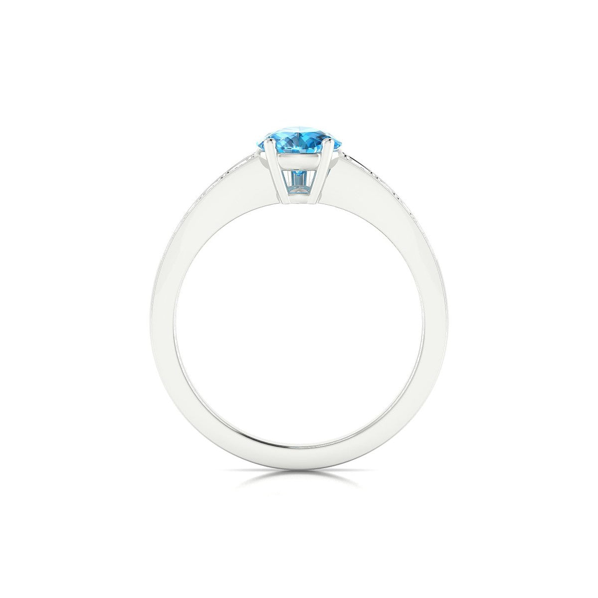 Prosperity | 18k White Gold 8 x 6 mm Pear Topaz Ring