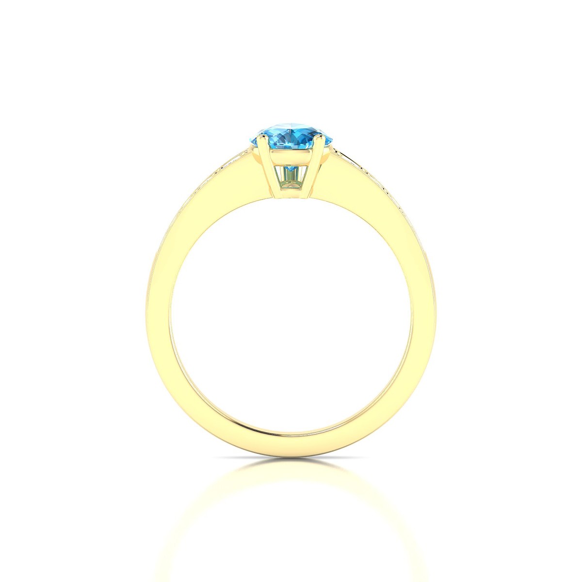 Prosperity | 18k Yellow Gold 8 x 6 mm Pear Topaz Ring