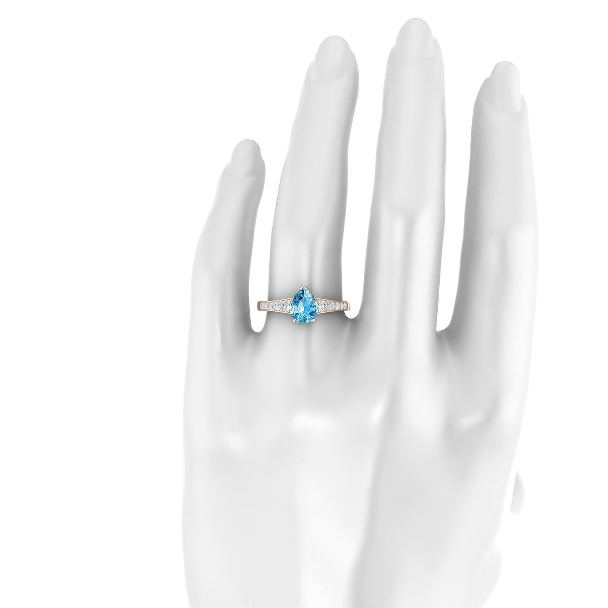 Prosperity | 18k Rose Gold 8 x 6 mm Pear Topaz Ring