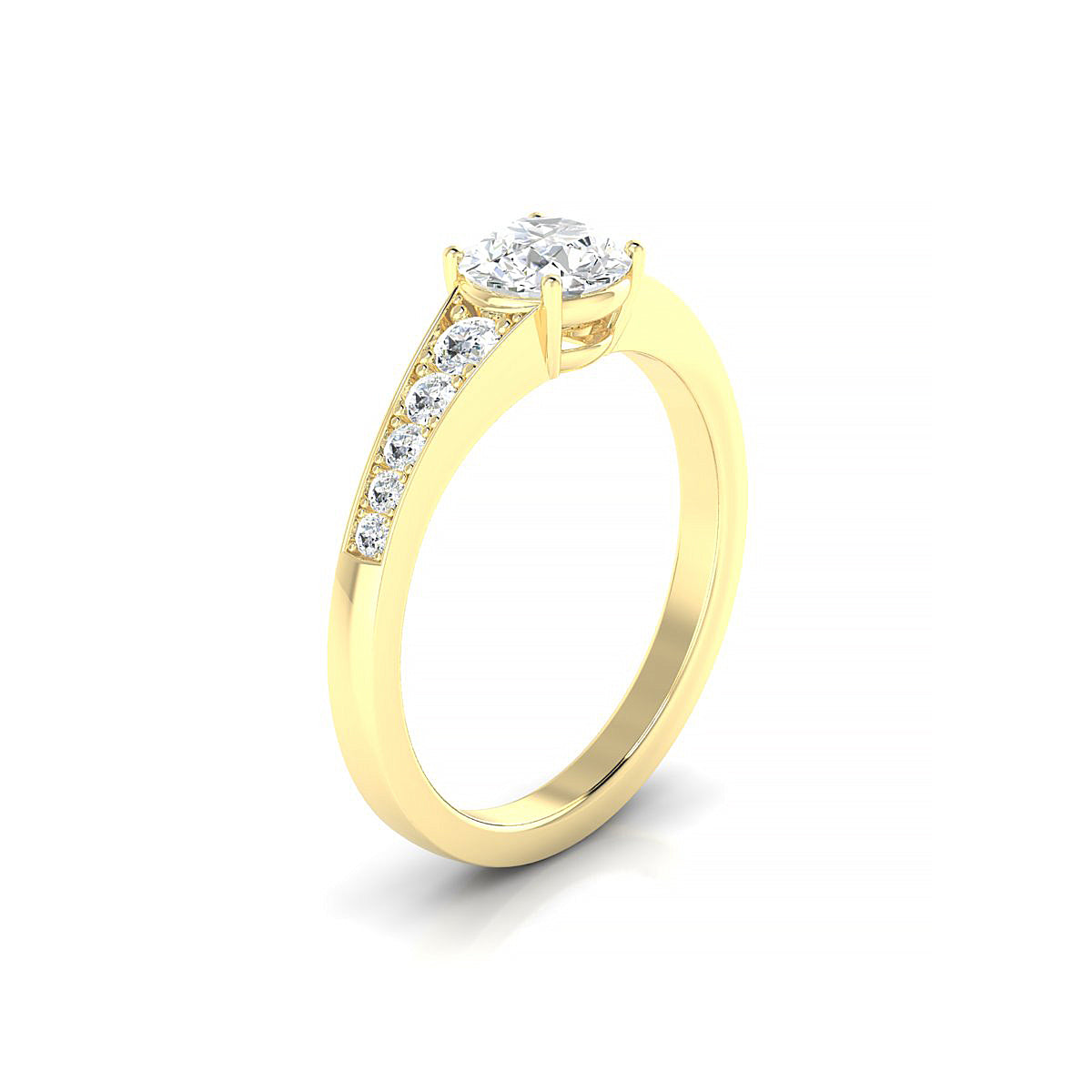 Prosperity | 18k Yellow Gold 5.7 mm Round Diamond Ring