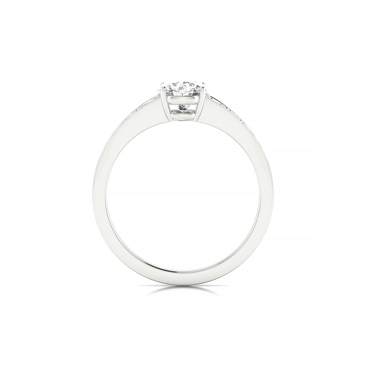 Prosperity | 18k White Gold 5.7 mm Round Diamond Ring