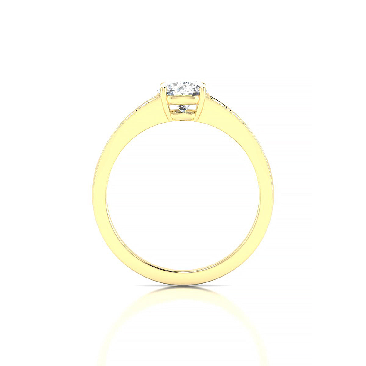 Prosperity | 18k Yellow Gold 5.7 mm Round Diamond Ring