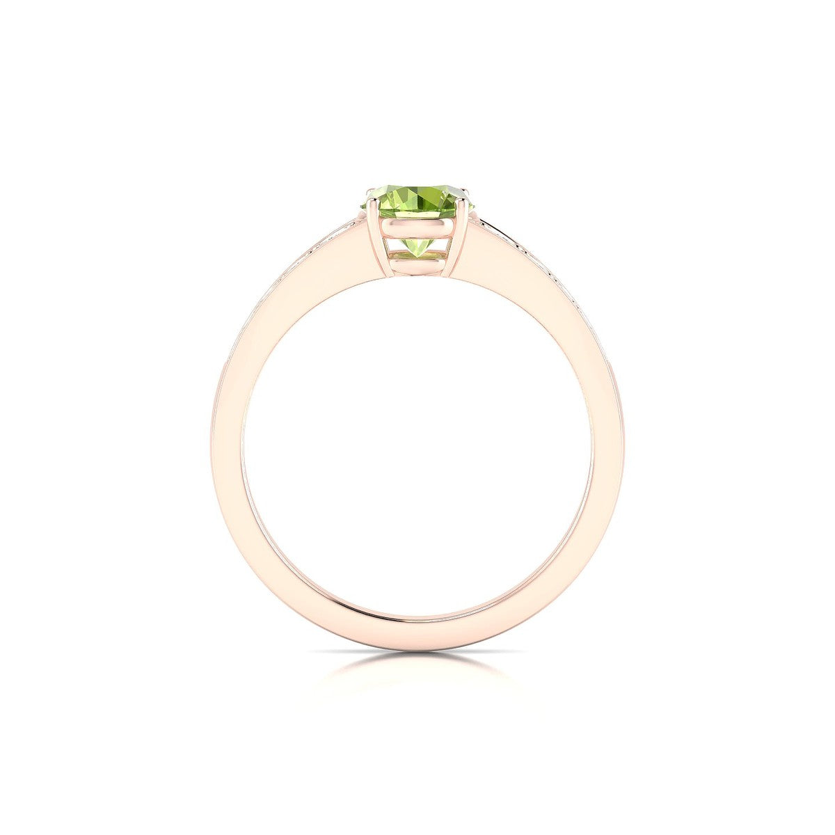 Prosperity | 18k Rose Gold 6 mm Round Peridot Ring