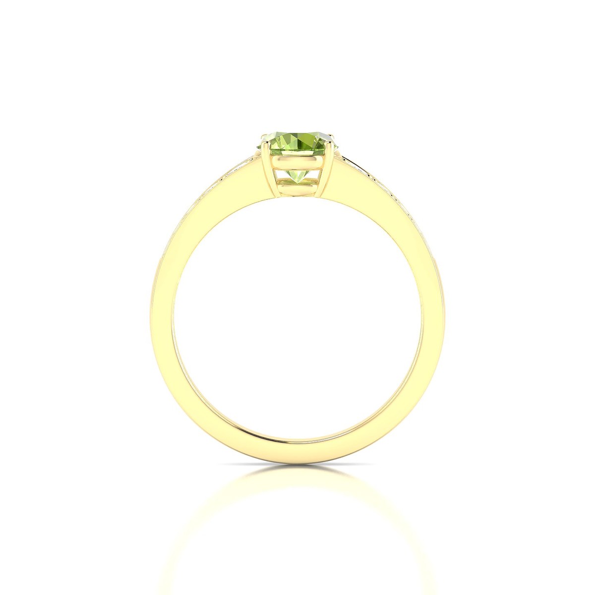 Prosperity | 18k Yellow Gold 6 mm Round Peridot Ring