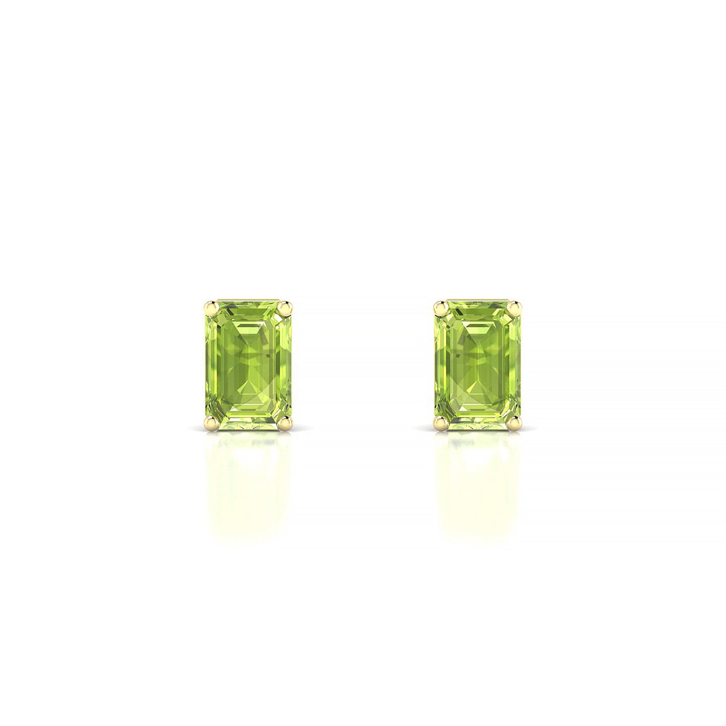 Radiance | 18k Yellow Gold 6 x 4 mm Emerald Peridot Earrings