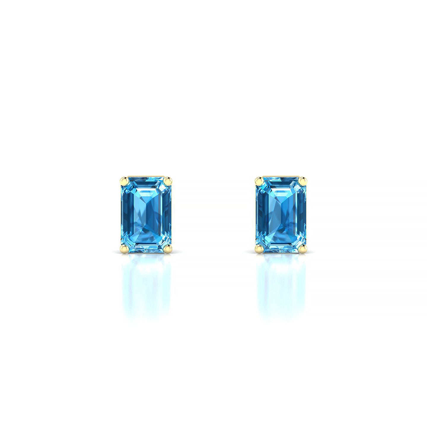 Radiance | 18k Yellow Gold 6 x 4 mm Emerald Topaz Earrings